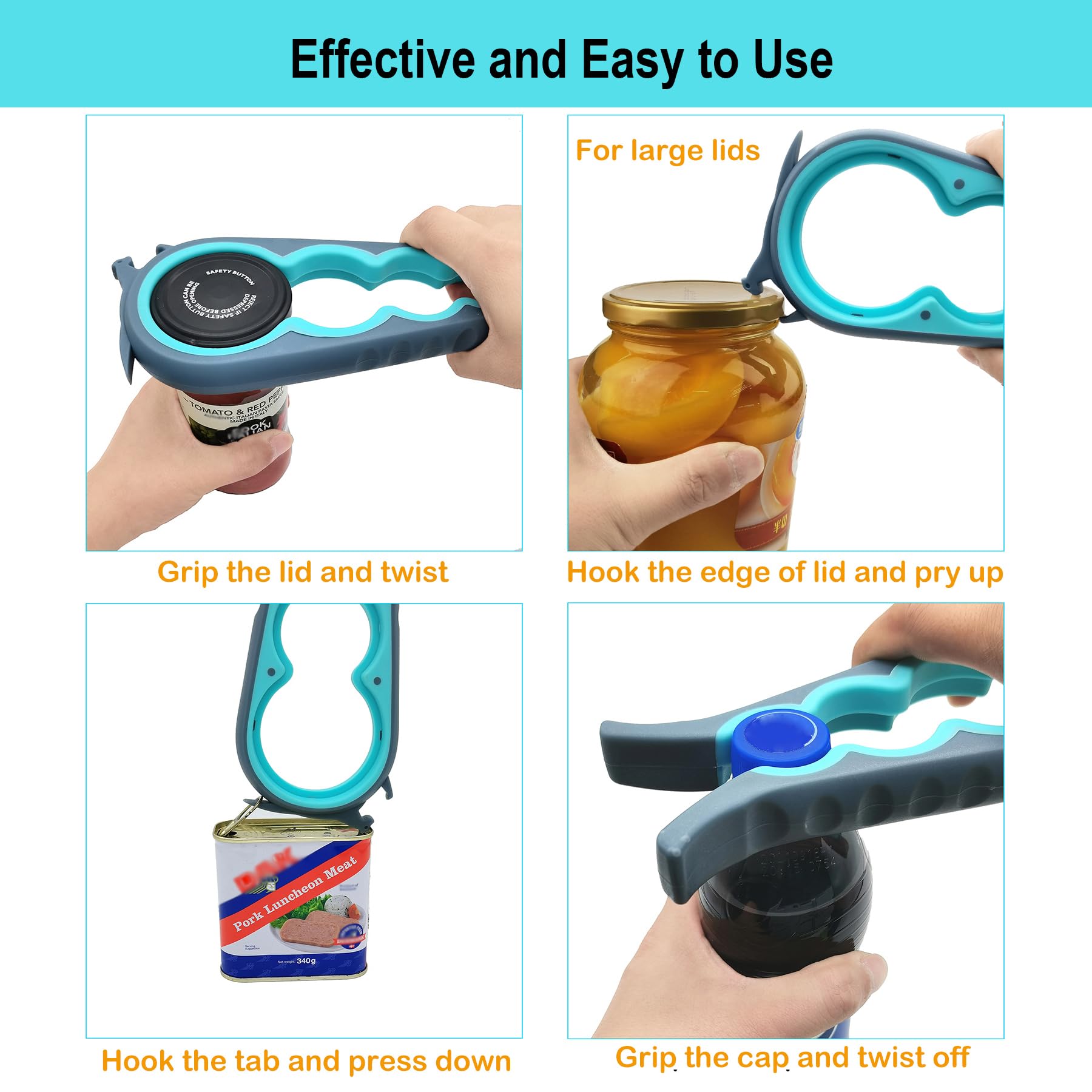 Otstar Jar Opener for Weak Hands, Seniors with Arthritis, 5 in 1 by Otstar - Angle View 10