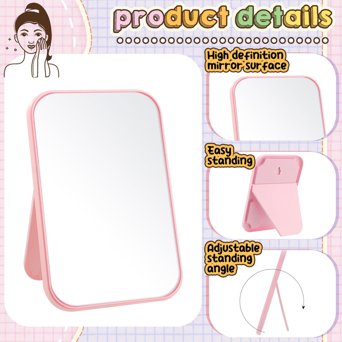 DoubleFill 6 Pcs Spa Party Mirror Spa Party Supplies for - DoubleFill Official Imagery - 4