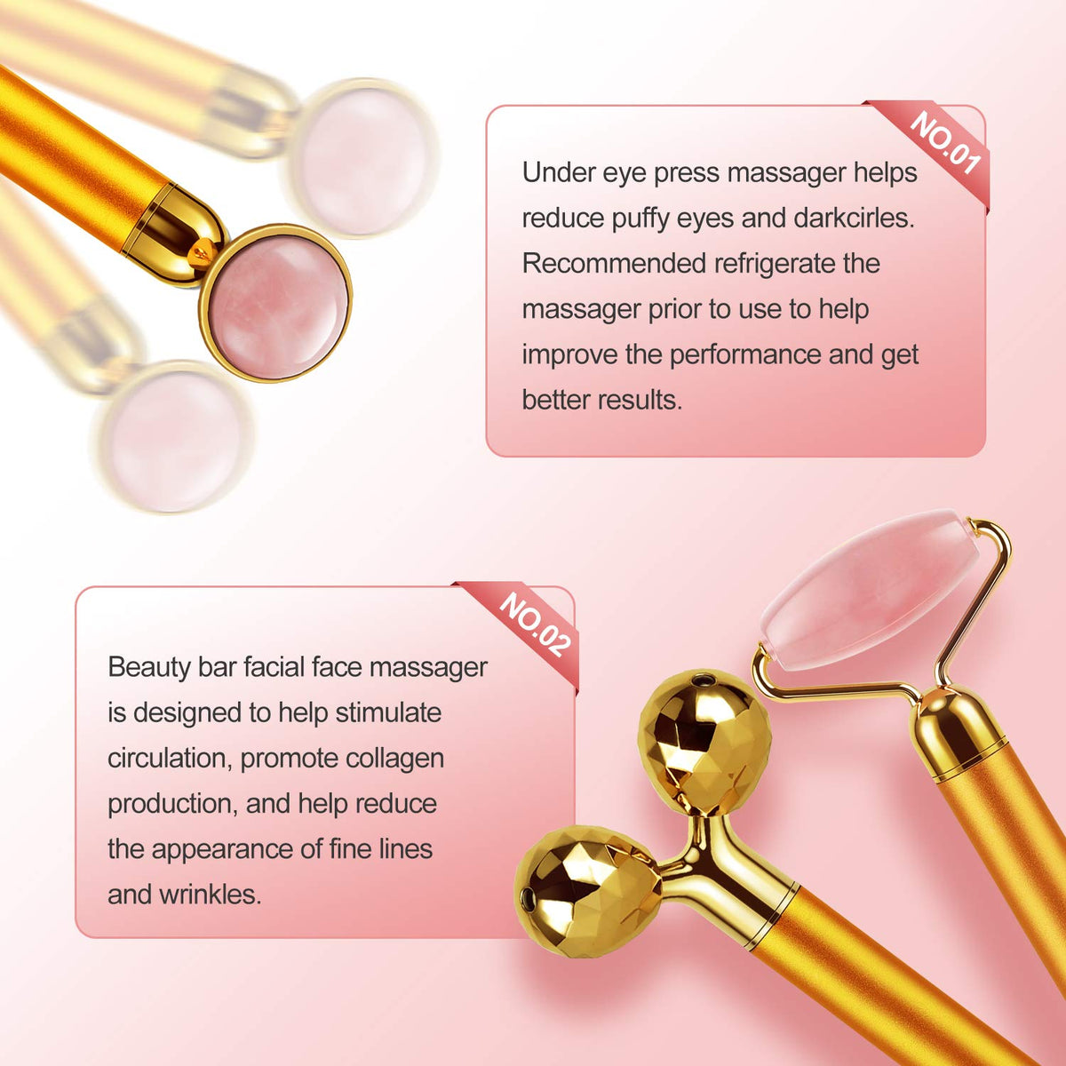 3 IN 1 Electric Jade Roller 3D Roller Facial Roller Face - DANGSHAN Official Imagery - 8