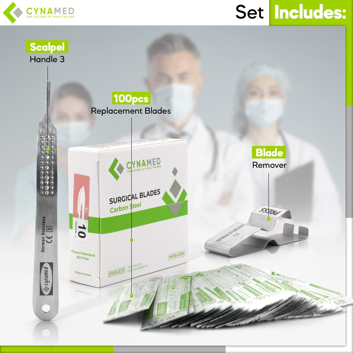 Cynamed 3 Piece Professional Dermaplaning Tool Kit - Cynamed Official Imagery - 4