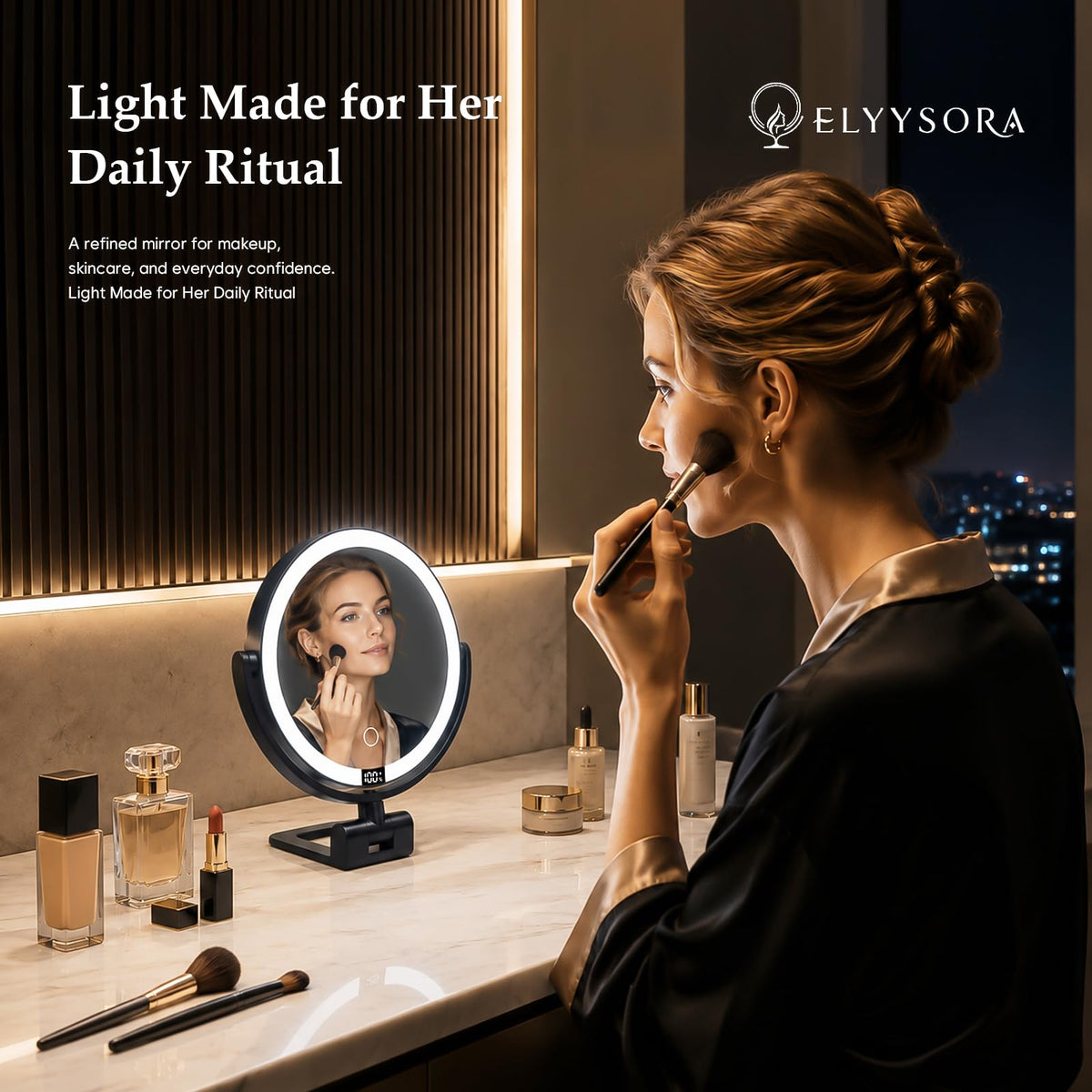 1X 30X Makeup Mirror with Lights Magnifying Mirror - ELYYSORA Official Imagery - 4