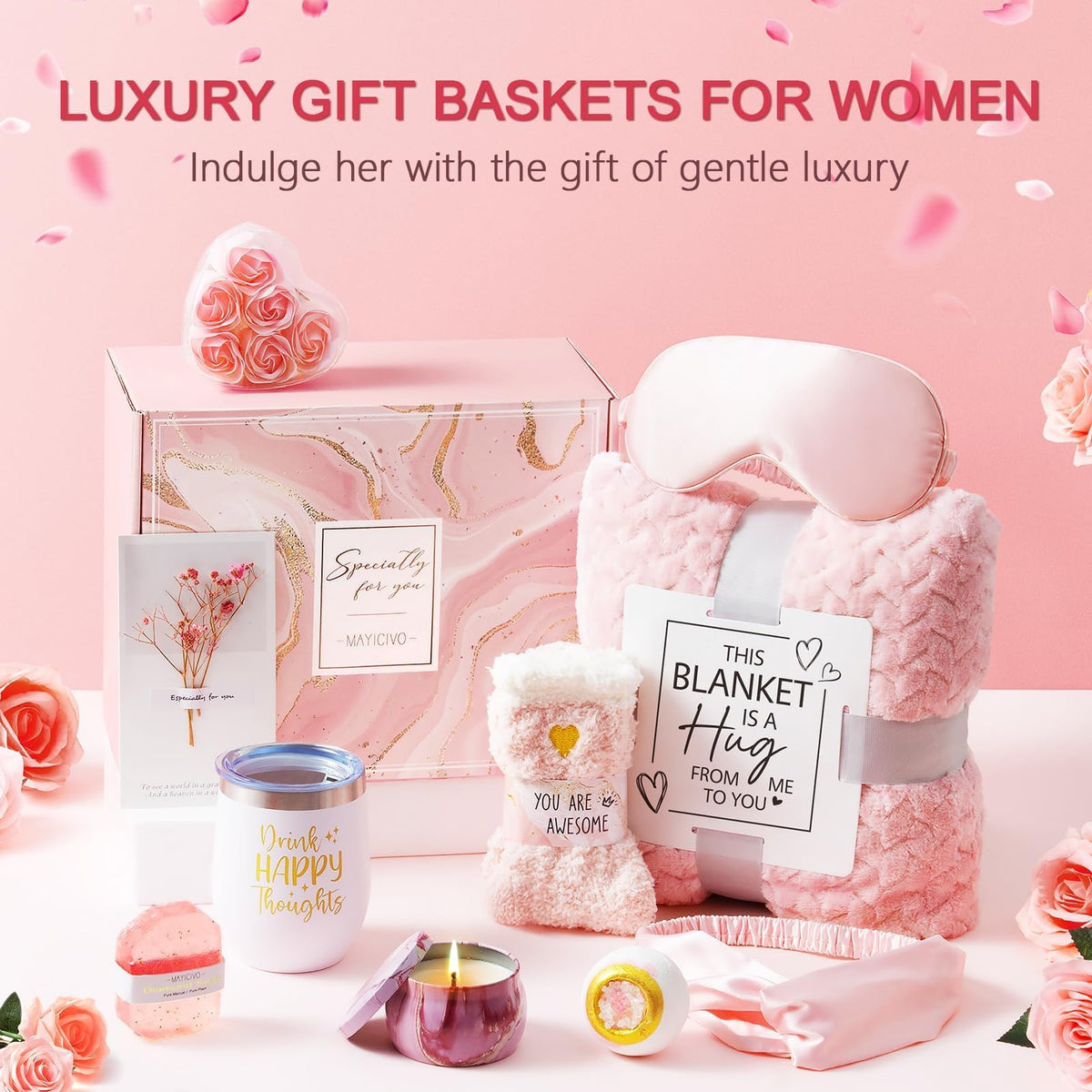 Birthday Gifts for Women Spa Baskets Self Care Package Get - MAYICIVO Official Imagery - 6