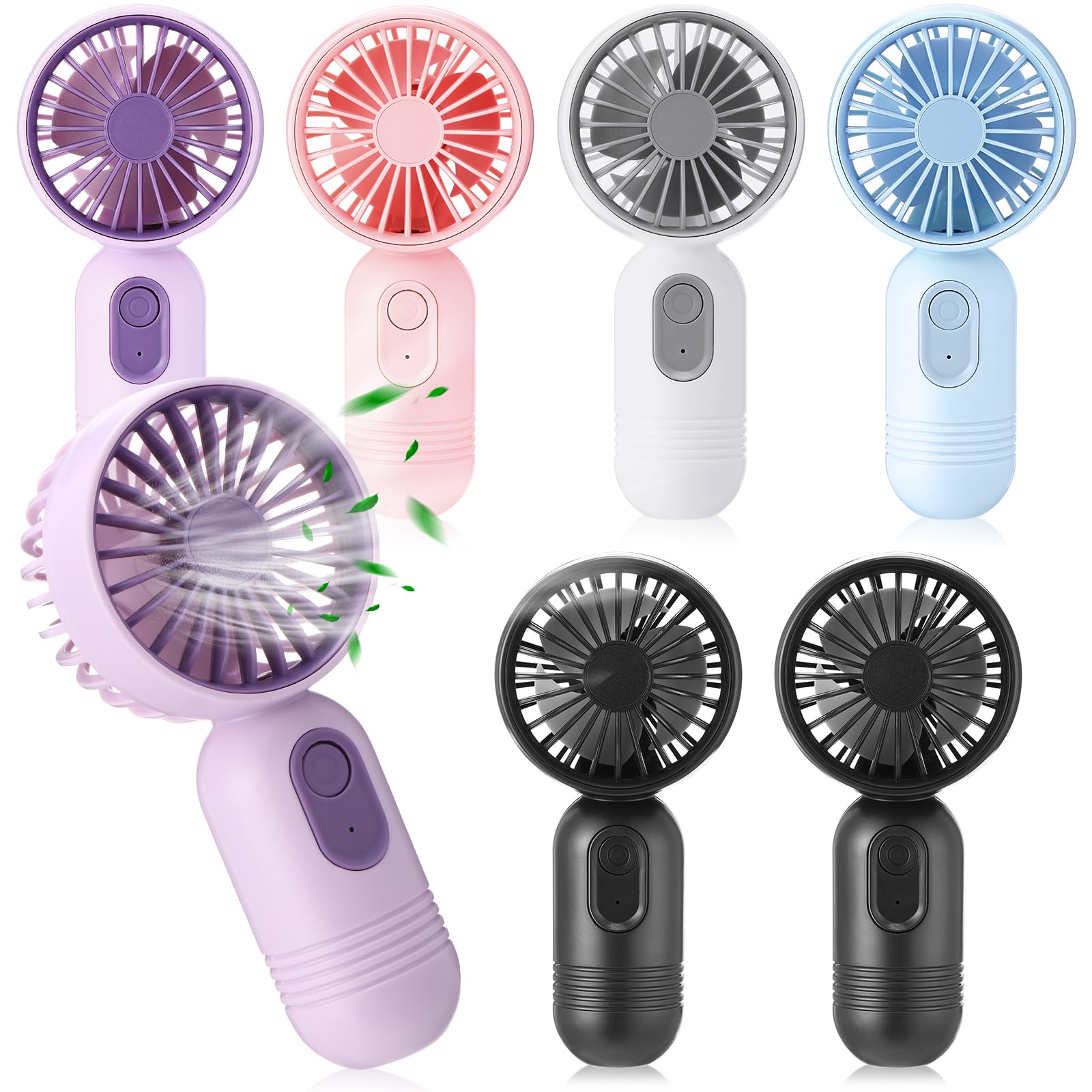 Rossesay 1 Pcs Mini Portable Fan 3 Speed Rechargeable, White - View 8