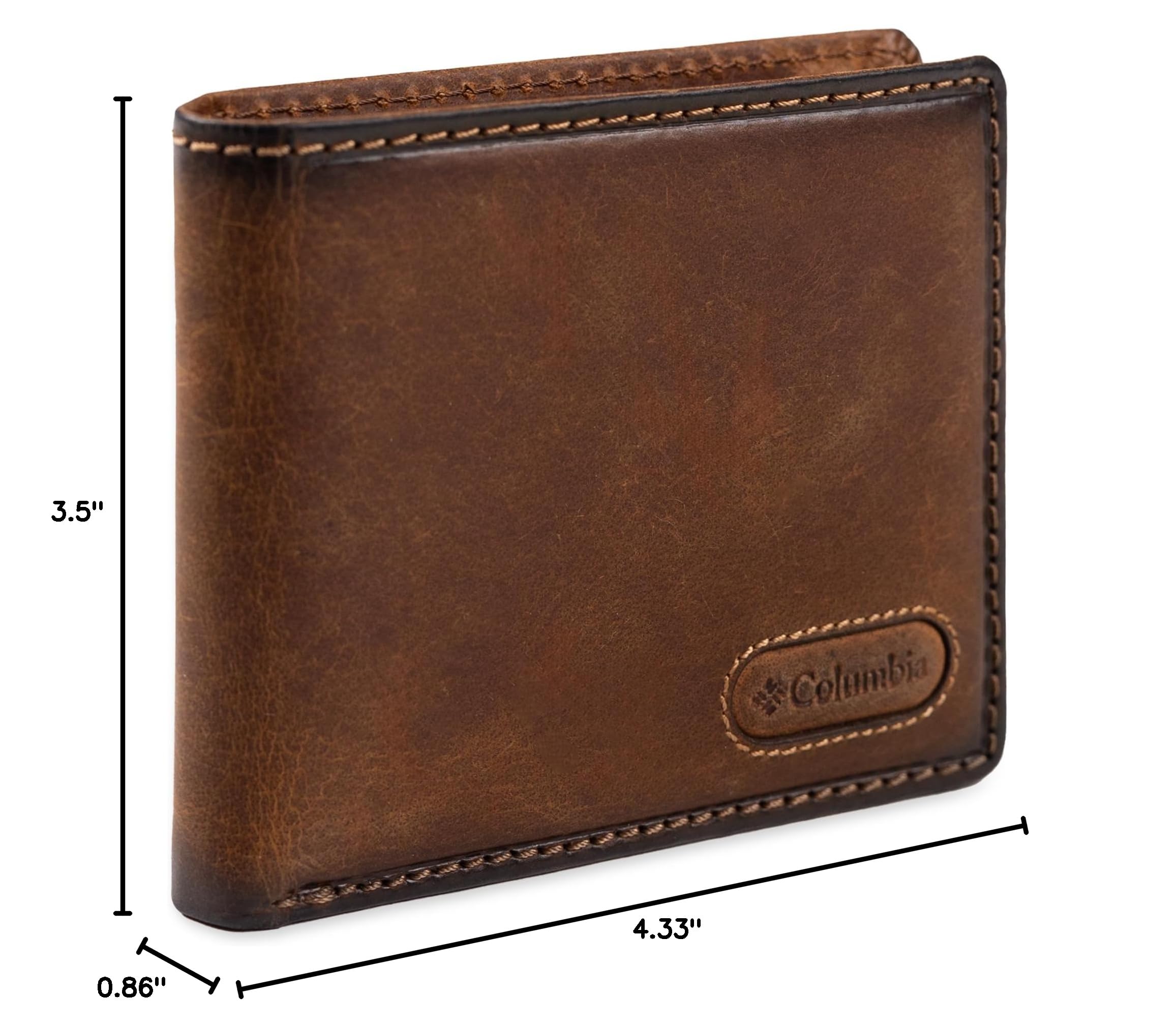 Columbia Men's RFID Slim Bifold Wallet – Tan Burnished
