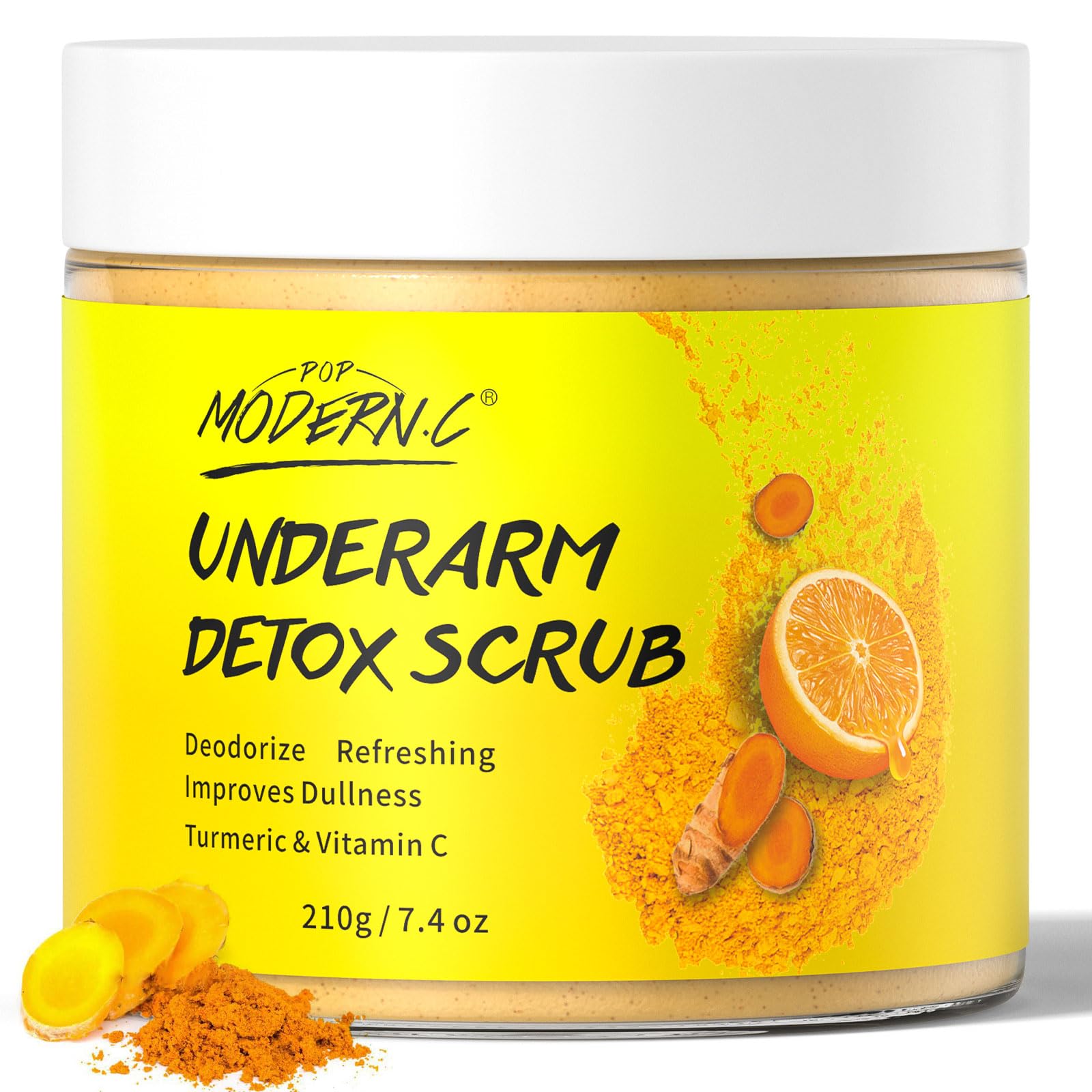 Underarm Detox Scrub with Turmeric Vitamin C Dark Spot Armpit - Product Imagery