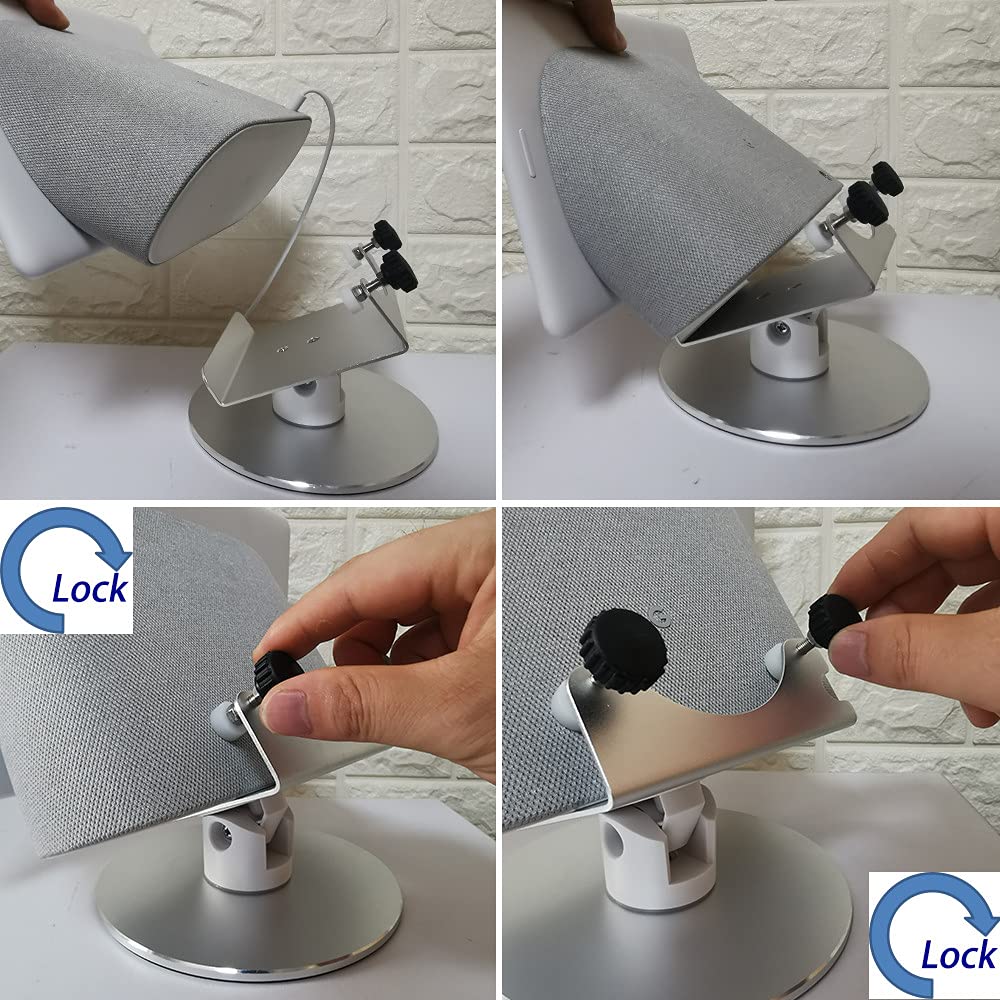 Adjustable Aluminum Swivel Stand for Google Nest Hub Max - ATOPCAENRT Official Imagery - 5