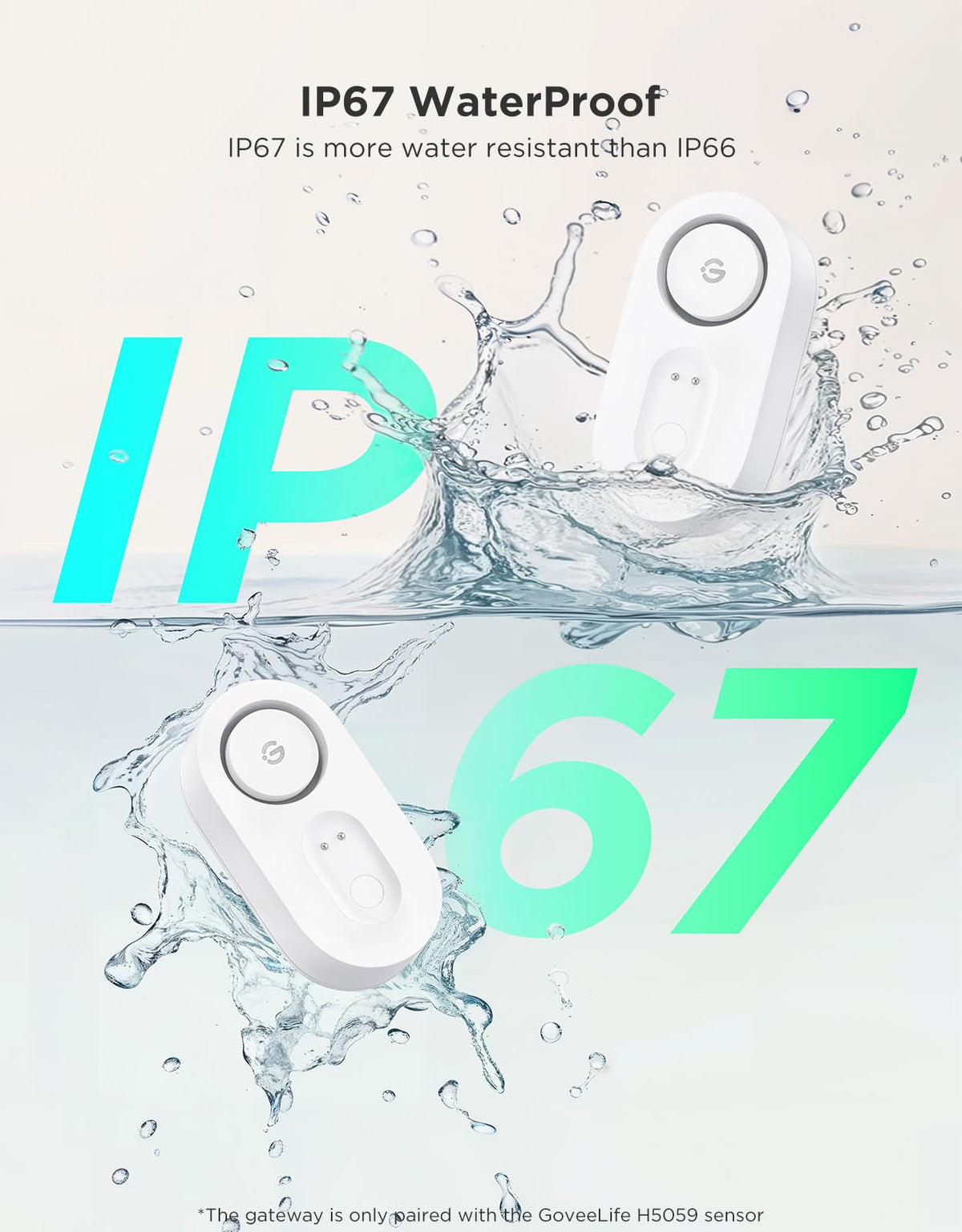 GoveeLife Upgraded Smart Water Leak Detector 1s with 1804ft - GoveeLife Official Imagery - 8