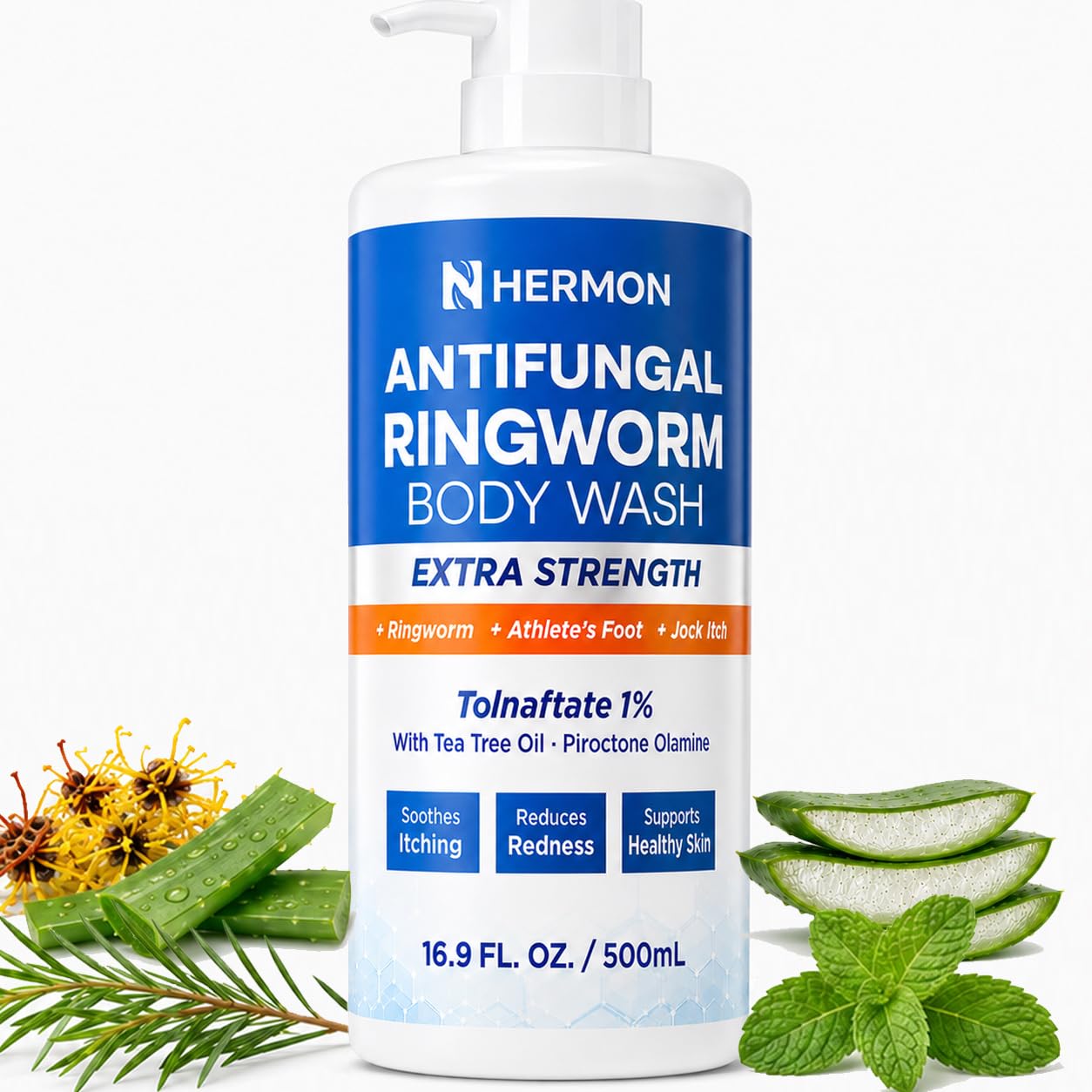 Hermon Antifungal Body Wash 1% Tolnaftate & Tea Tree Oil 500ml