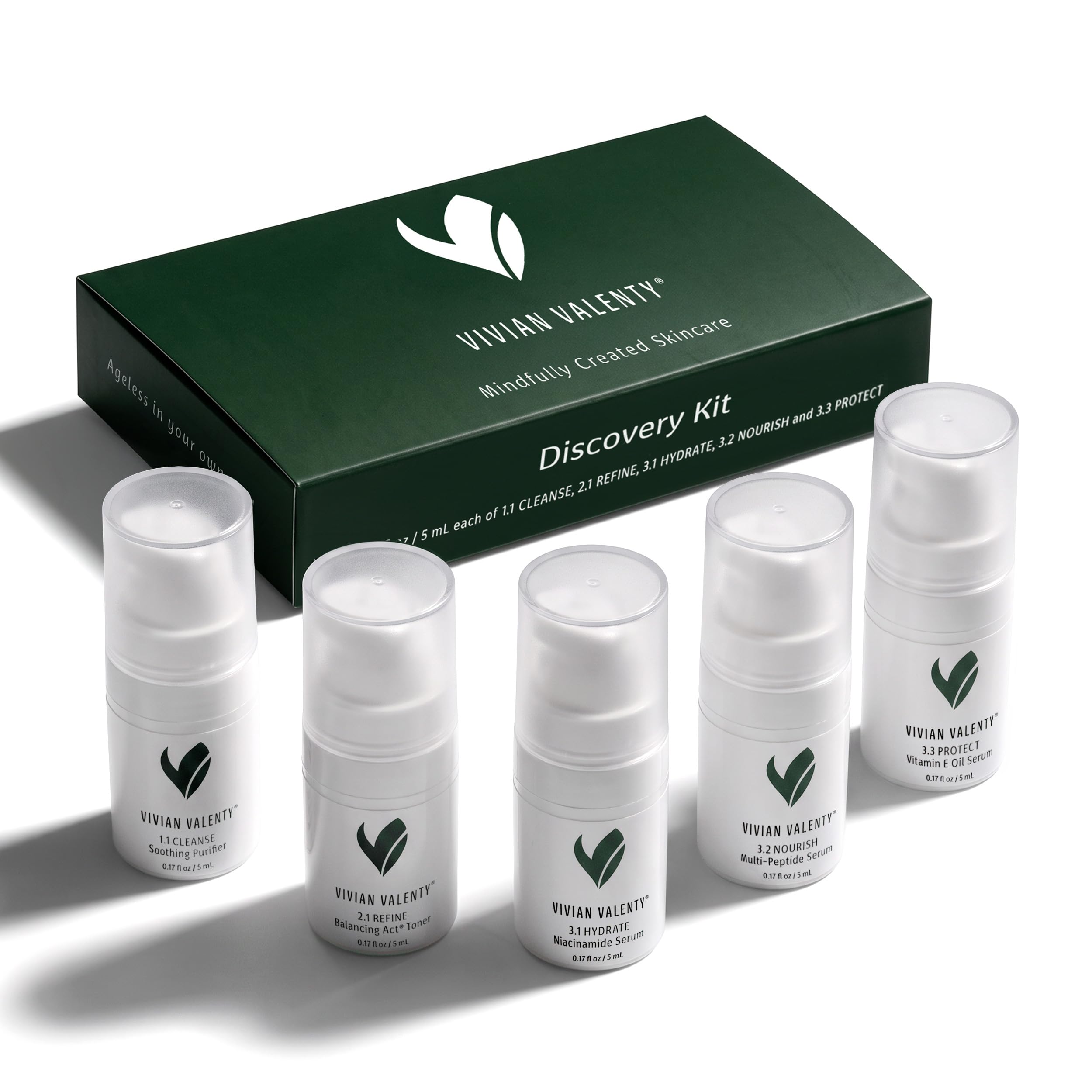 Vivian Valenty Skincare Skincare Kit – Cleanse, Refine, Hydrate - Product Imagery