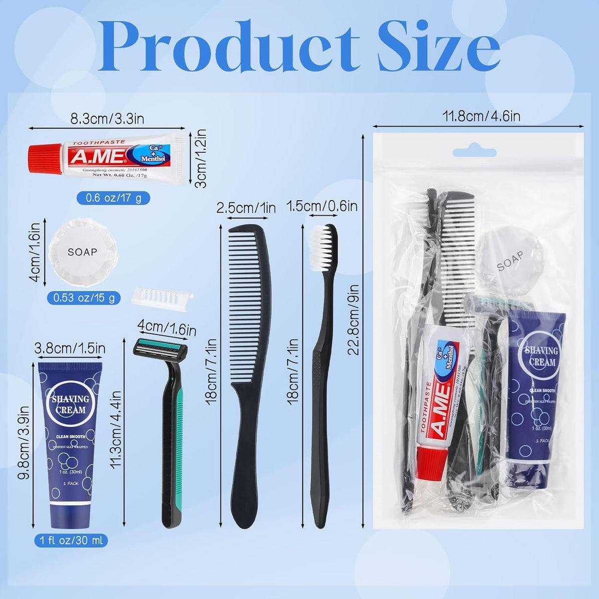 Hygiene Kits for Homeless Care Package Travel Size - RSQAZQ Official Imagery - 6
