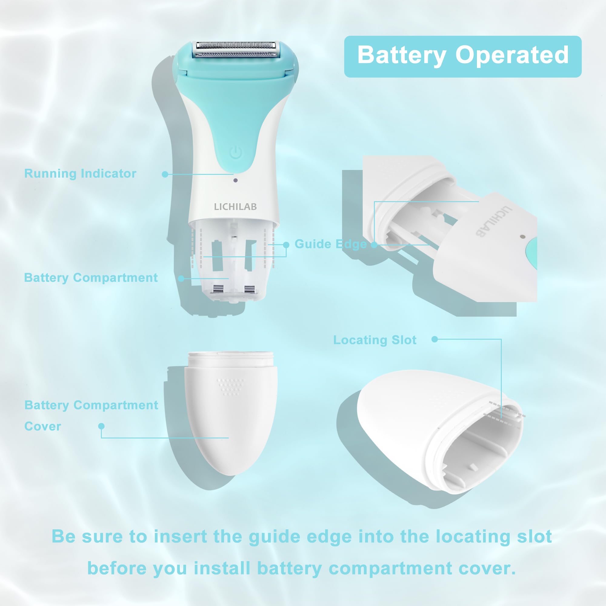 Lichilab Painless Women's Electric Razor & Bikini Trimmer - Waterproof - View 3