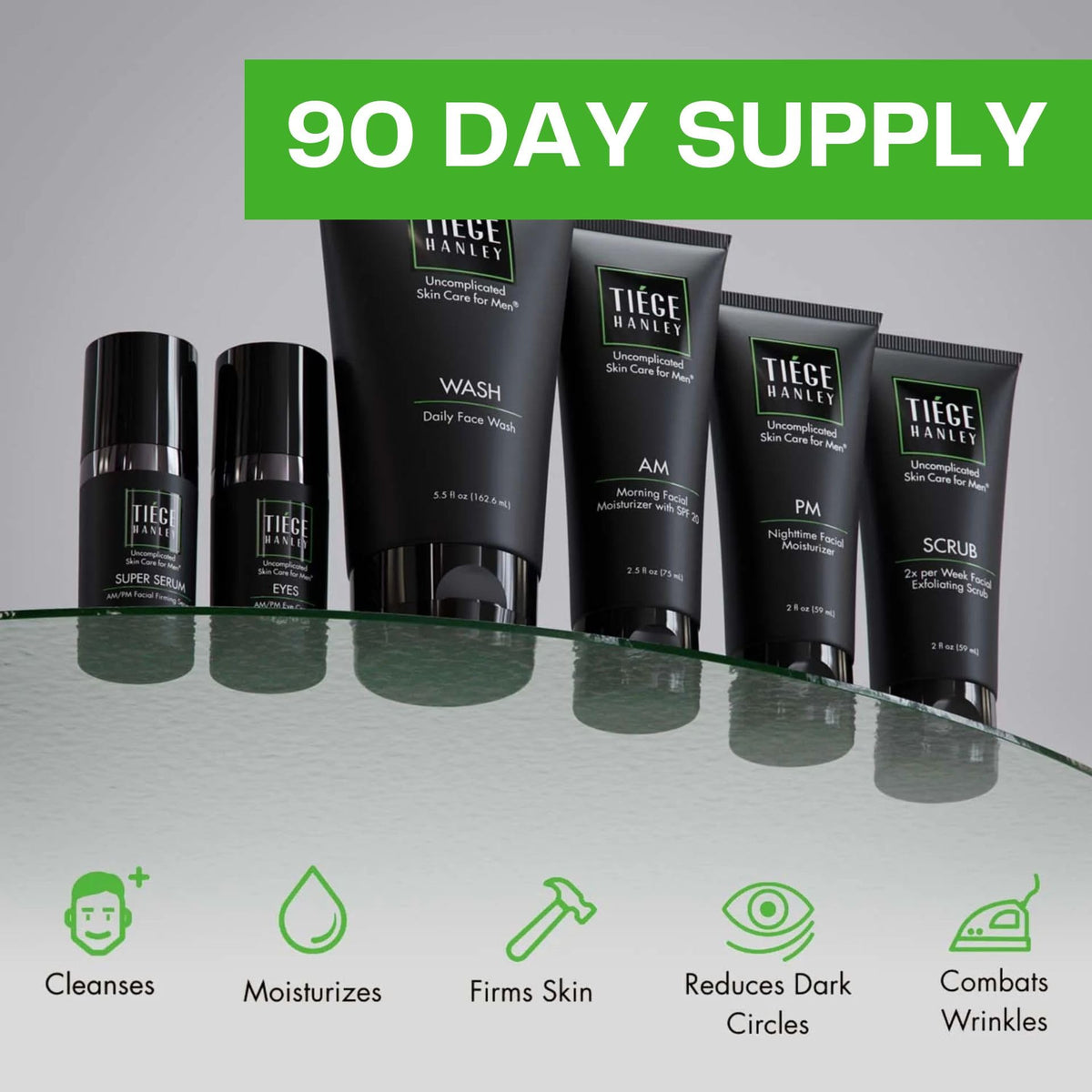 Tiege Hanley Anti Aging Men s Skin Care Set 90 Day 6 Piece - Tiege Hanley Official Imagery - 5
