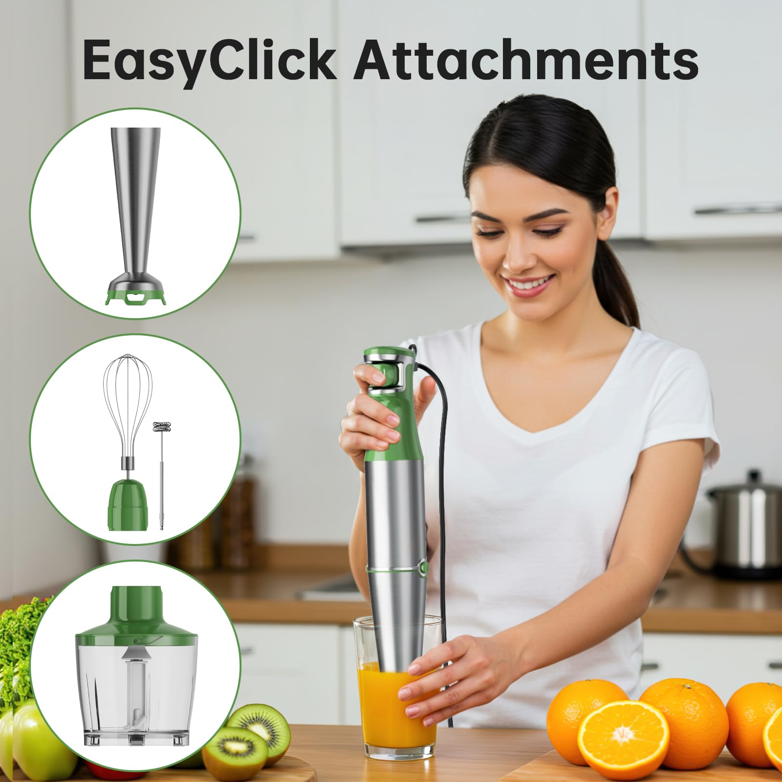 Turelar Immersion Blender Handheld 5 in 1 Hand Blender Set 1100W - turelar Official Product View 6