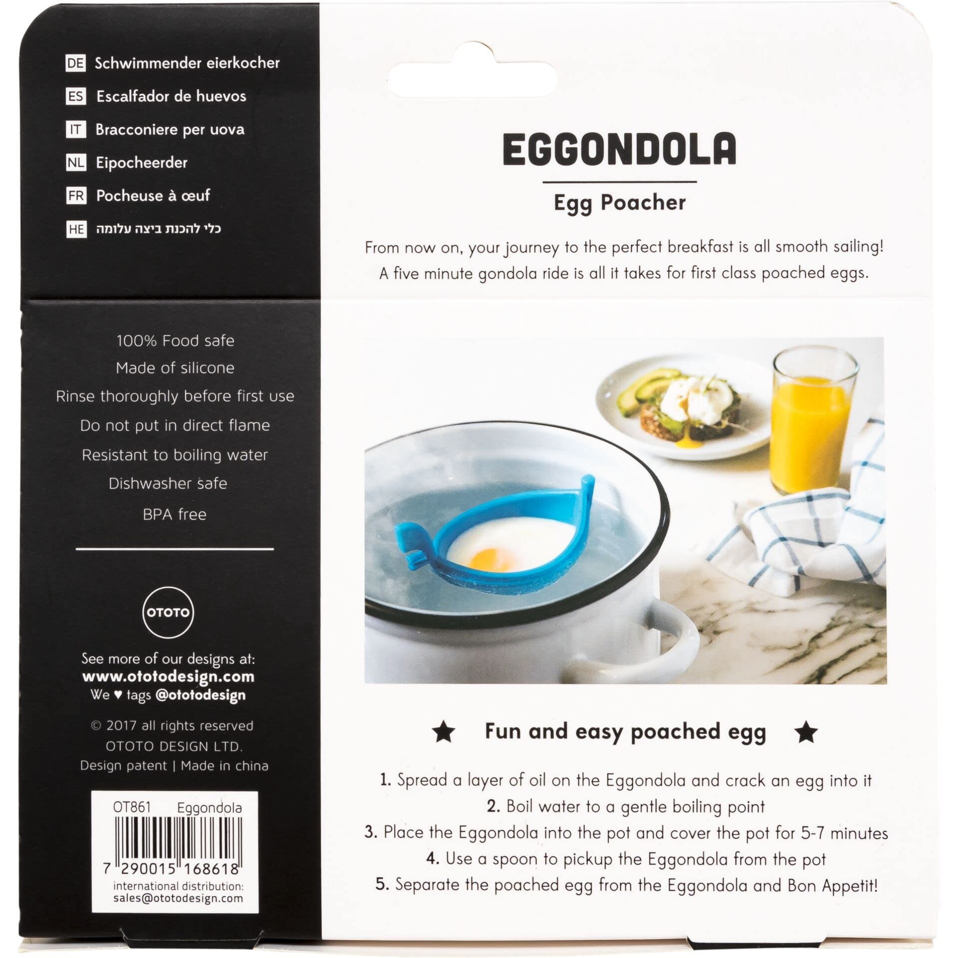 OTOTO 15649 Eggondola-15649 Eggondola, Silicone, Multicolor - View 3