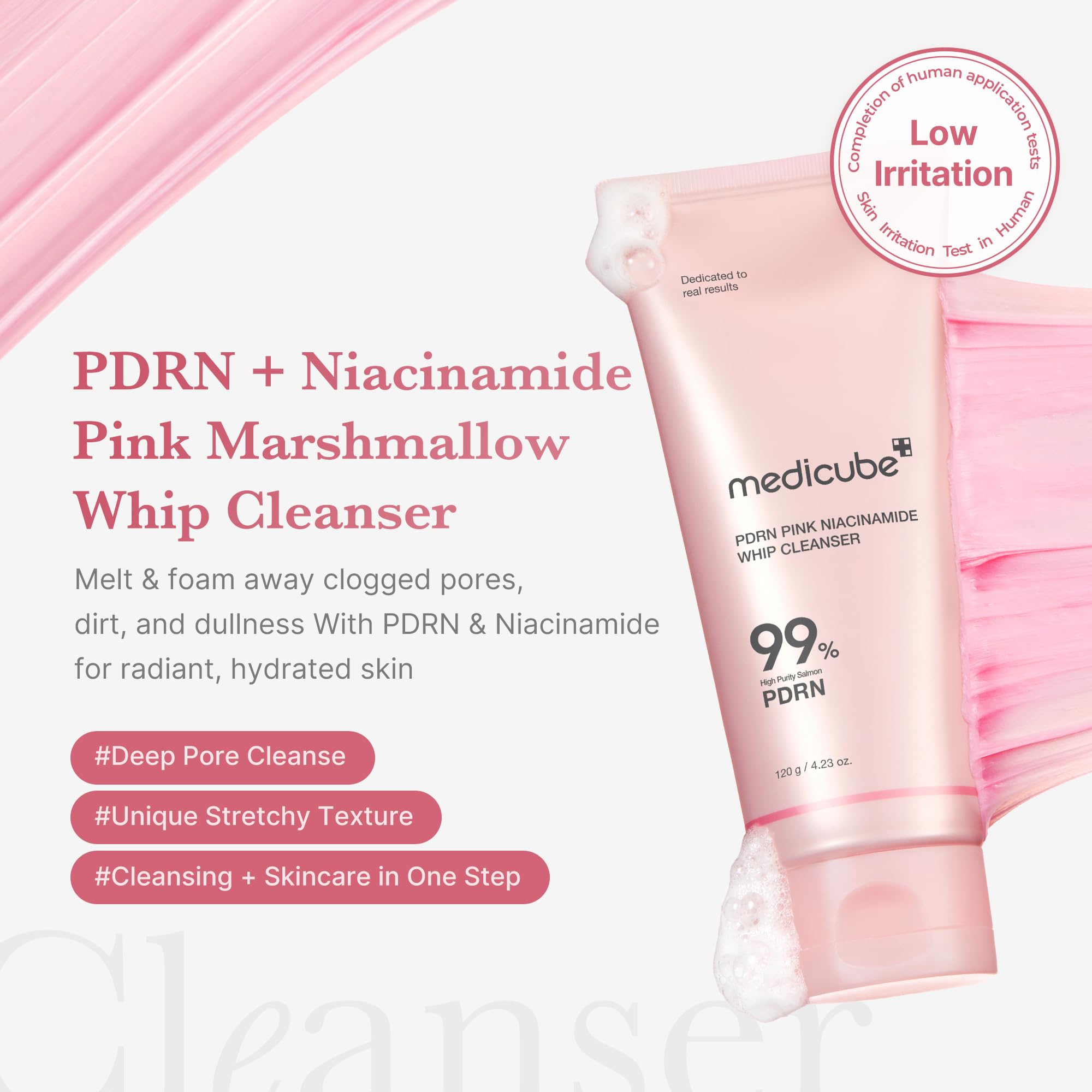 medicube Facial Cleanser PDRN Marshmallow Whip Cleanser - View 3