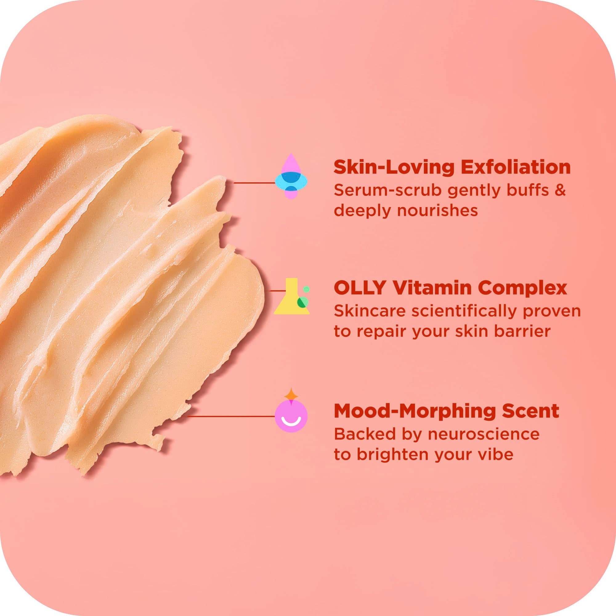 OLLY Bright Body Scrub with Ginseng, Caffeine & Vitamin C– Nourishing Cleanser - OLLY Official Product View 7