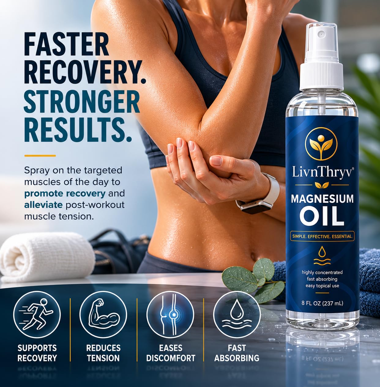 Magnesium Oil Spray Premium Topical Magnesium Formula for - LivnThryv Official Imagery - 8