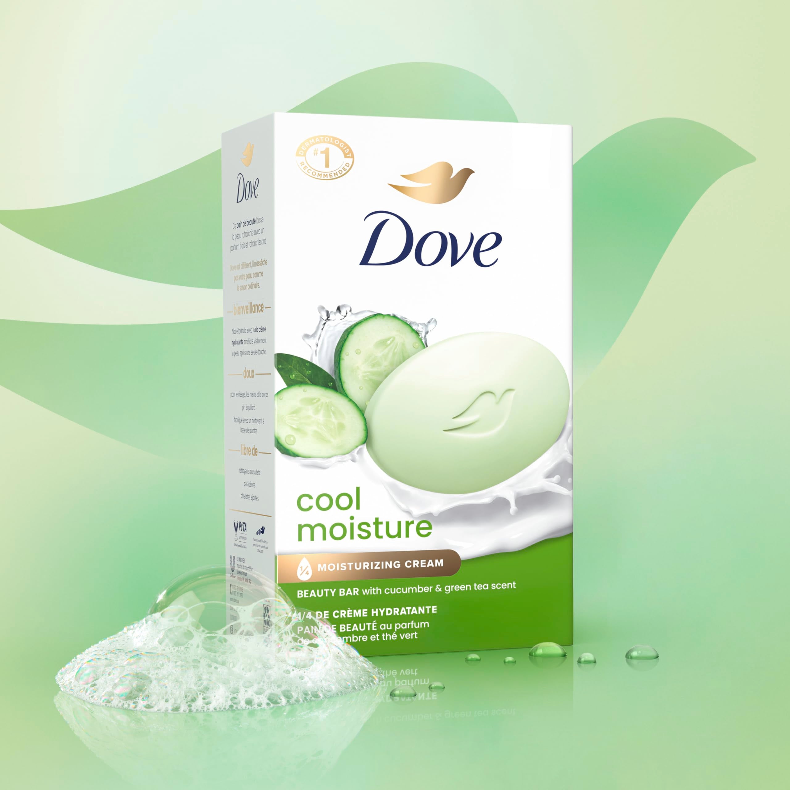 Elefair Tech Dove Cool Moisture Beauty Bar Soap , Refreshing Cleanser, 3 - Elefair Tech Official Product View 8