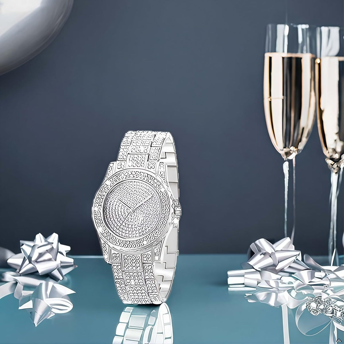 Watch for Women Interior Full Diamond Bling Rhinestone Iced - Kchss Official Imagery - 3