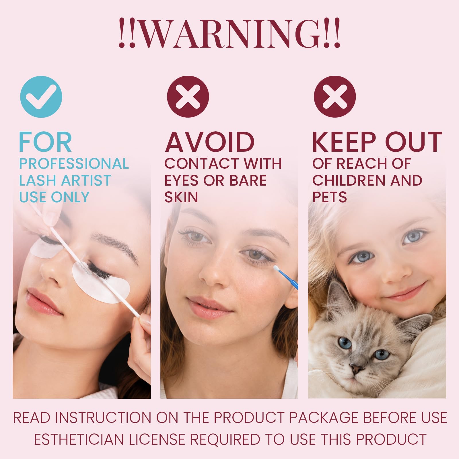 Eyelash Extension Remover, GBL-Free Lash Remover for Lash Extensions, Lash Gel Remover Lash Extension Glue Remover Dissolver for Eyelash Extension Glue | Gentle, Efficient Gel Safe for Sensitive Eyes