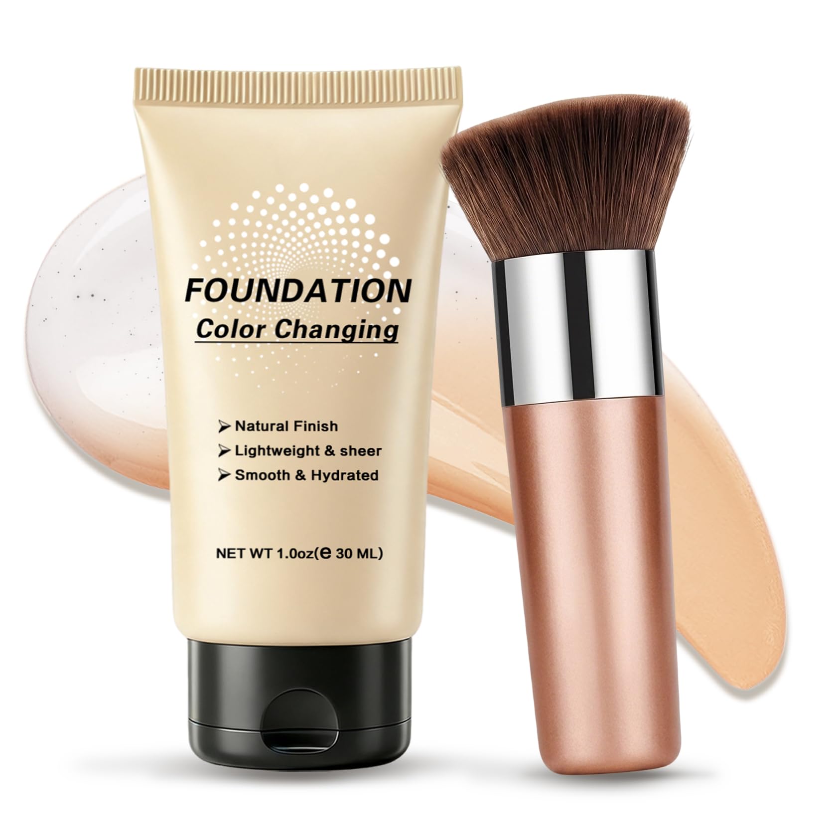 AOAZXBB color changing foundation in shade 01 Light, self-adjusting skin foundation and concealer with a smooth, natural finish