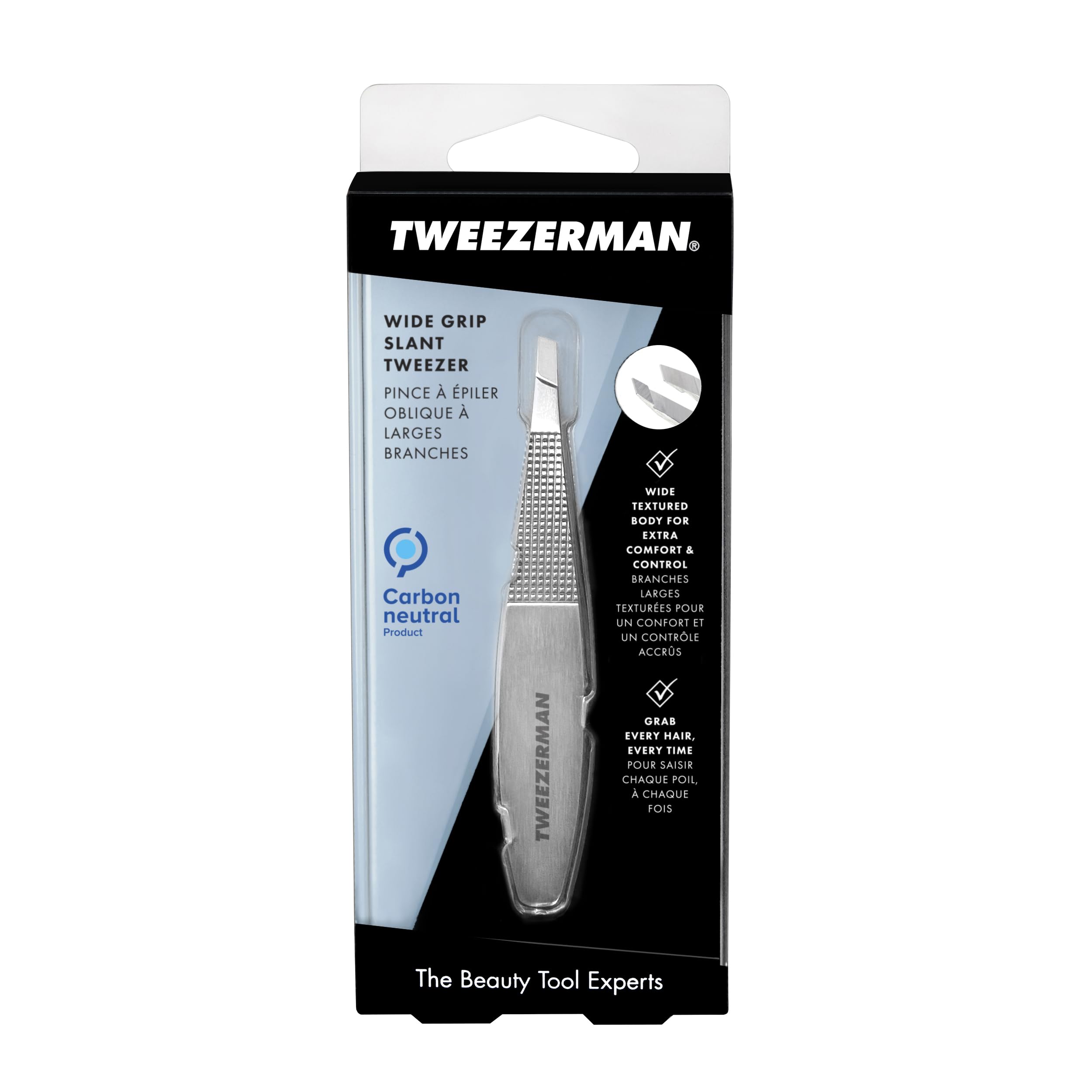 Tweezerman Wide Grip Slant Tweezer Stainless Steel