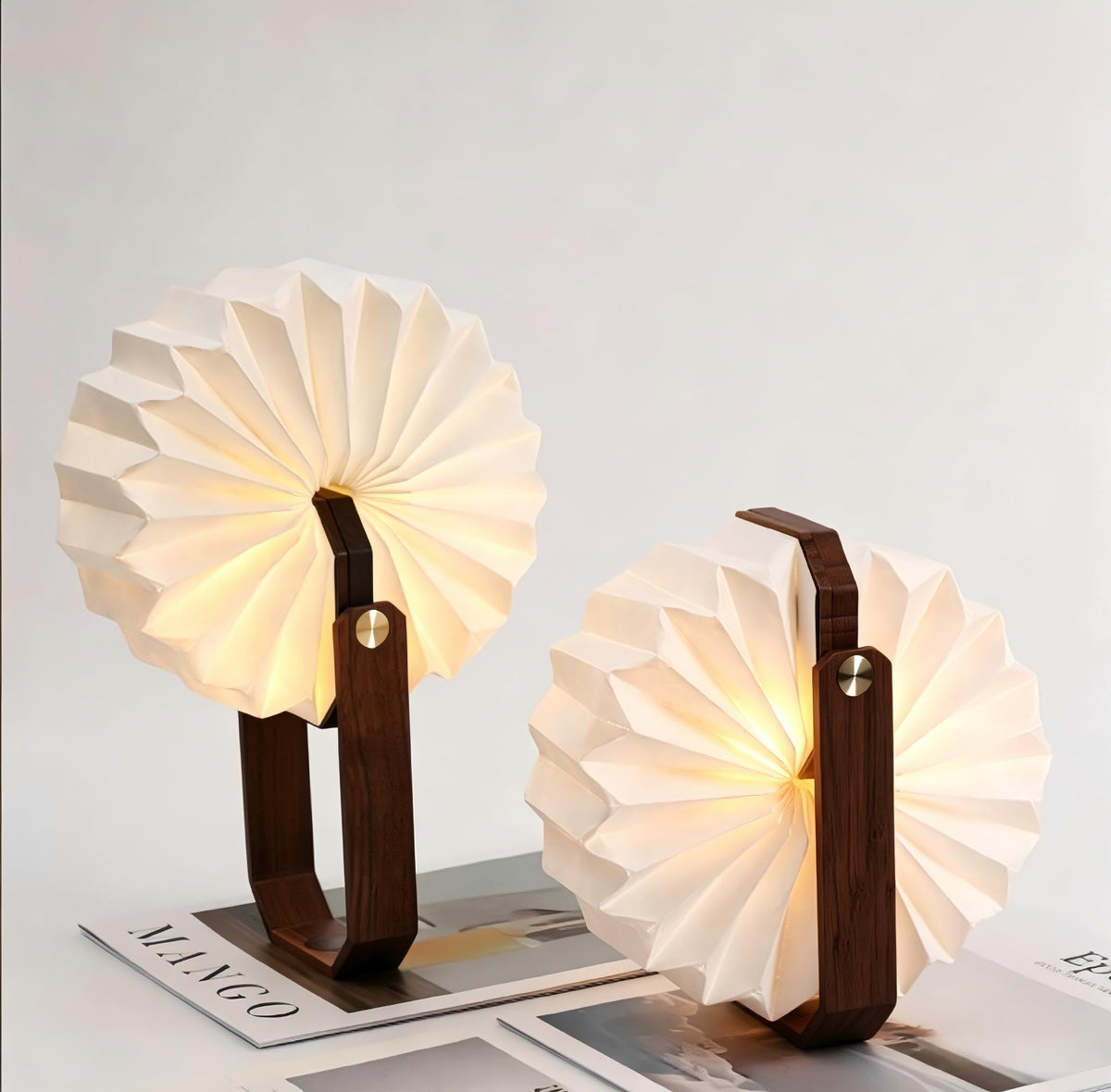 Japanese Paper Lantern Lamp Foldable Pop Up Night Light USB - Premium Selection Official Imagery - 2