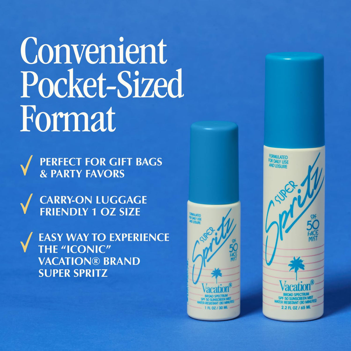 Vacation Mini Super Spritz SPF 50 Face Sunscreen Spray Pack - VACATION Official Imagery - 5