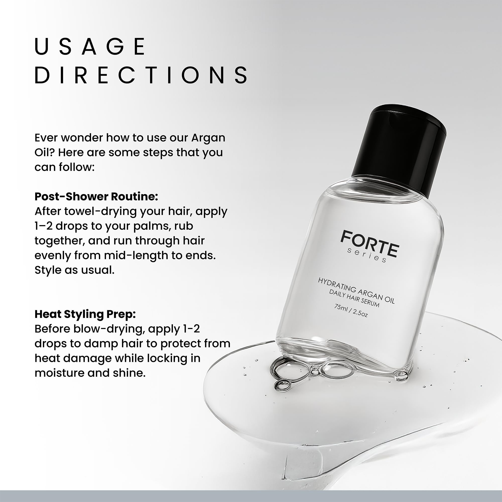 Alex Costa Hydrating Argan Oil Daily Hair Serum by Forte Series Sulfate Free - Alex Costa Official Product View 8
