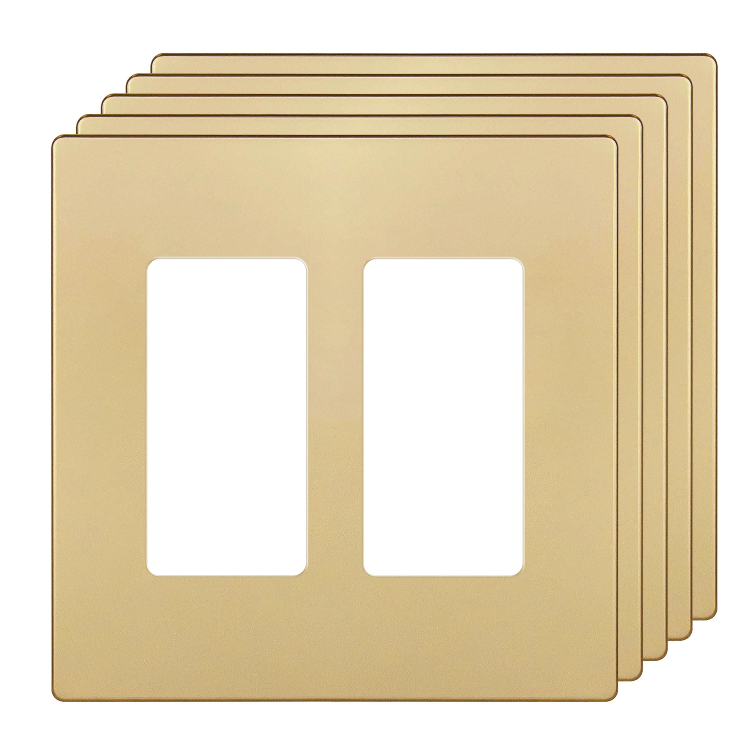 ENERLITES 2-Gang White Screwless Decorator Wall Plate Outlet Cove - ENERLITES Official Product View 10