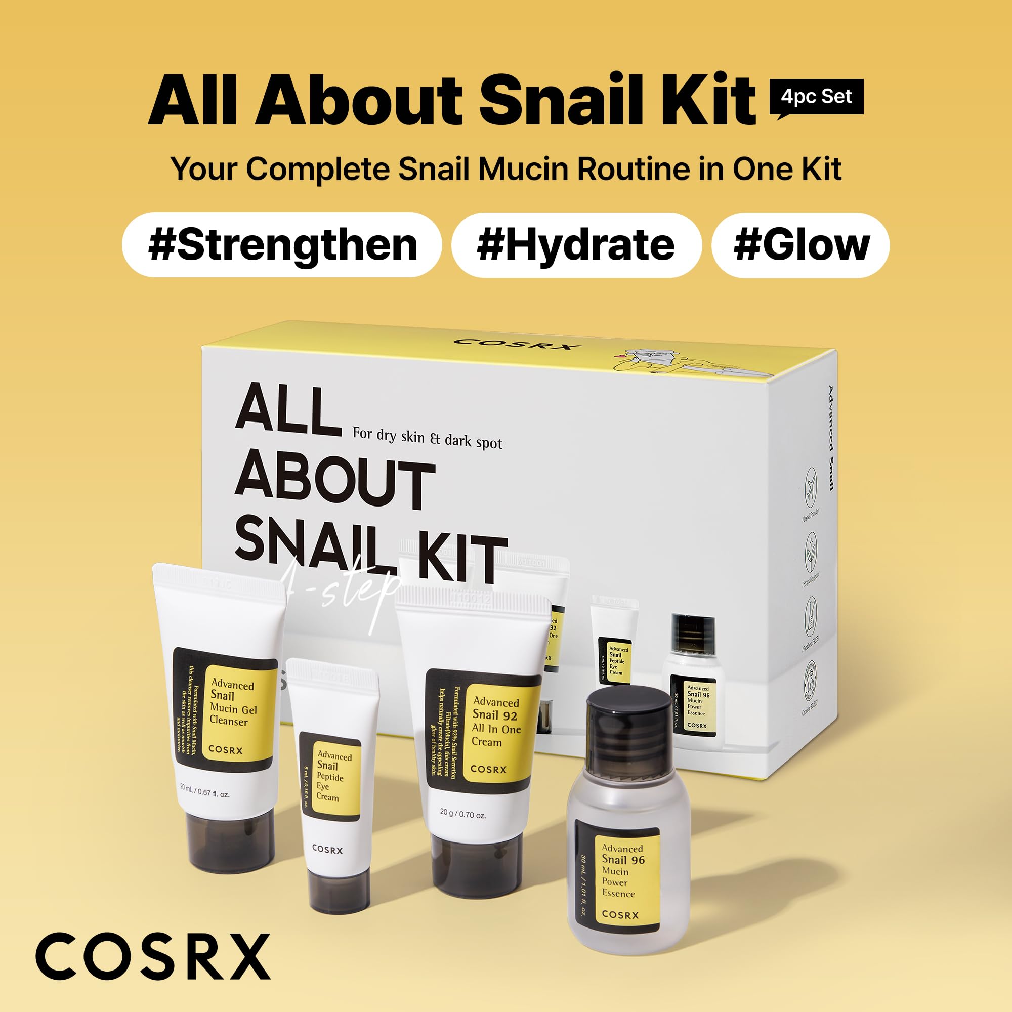 COSRX All About Snail Mucin Set, Mini Travel Essentials - COSRX Official Product View 3