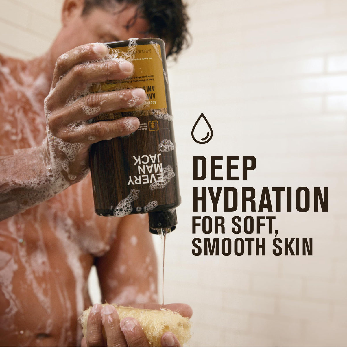 Every Man Jack Amber Sandalwood Hydrating Mens Body Wash for - Every Man Jack Official Imagery - 3