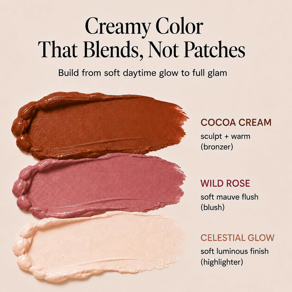 Cream Contour Stick Set Blush Bronzer Highlighter Trio - Phoenix Beauty Official Imagery - 4