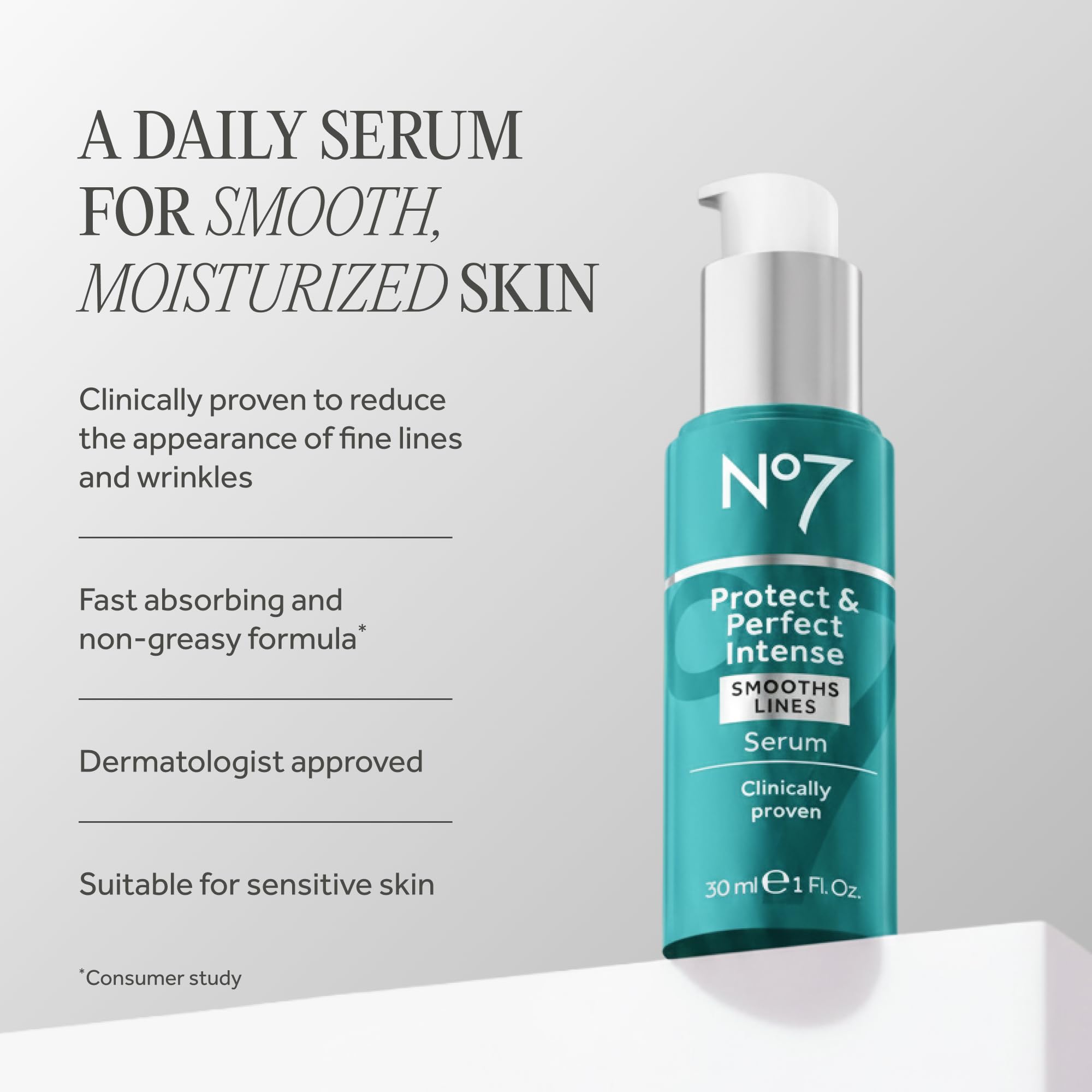 No7 Protect & Perfect Intense Advanced Face Serum, 1 Fl Oz - No7 Official Product View 3