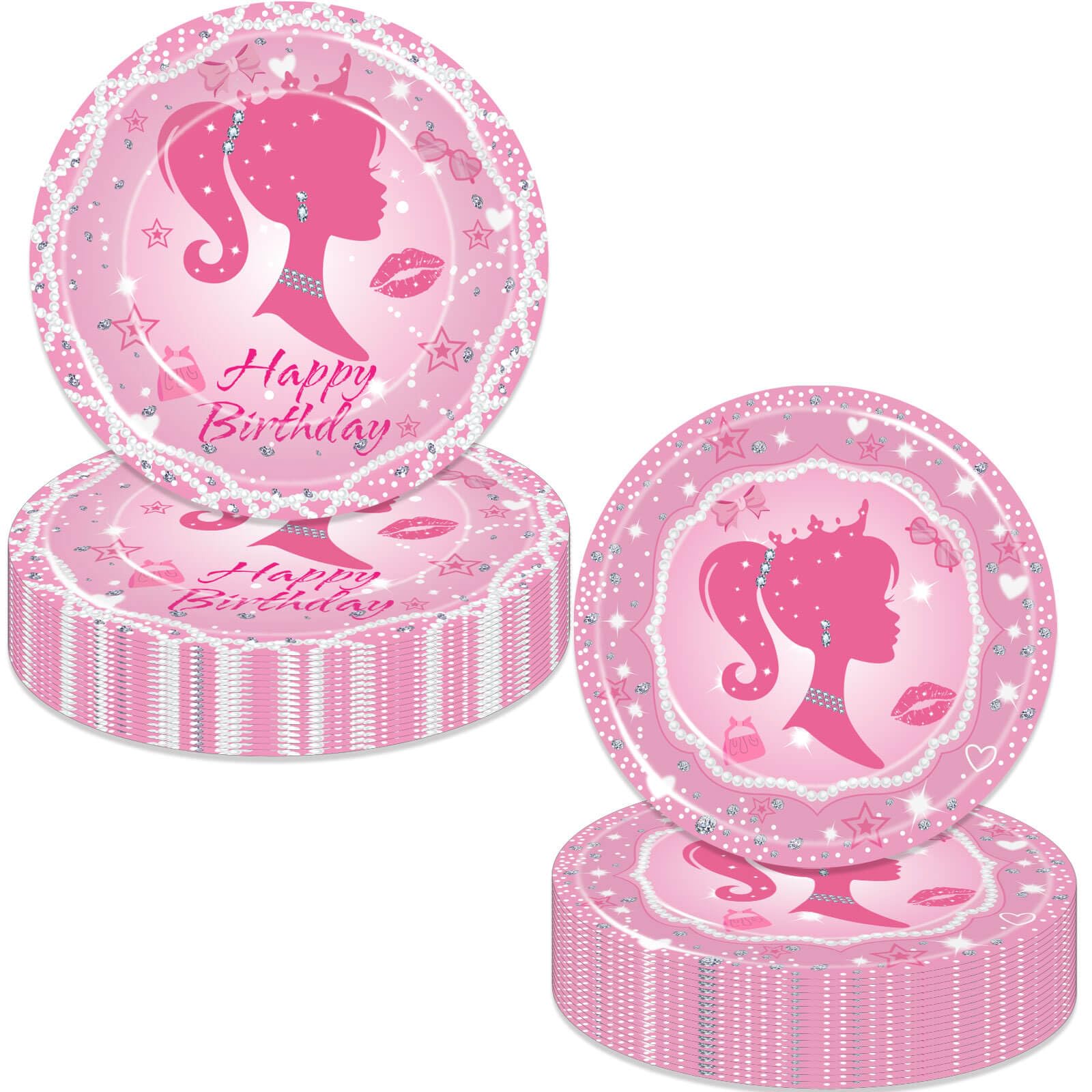 Pink Girl Happy Birthday Party Decorations Pink Princess - Product Imagery