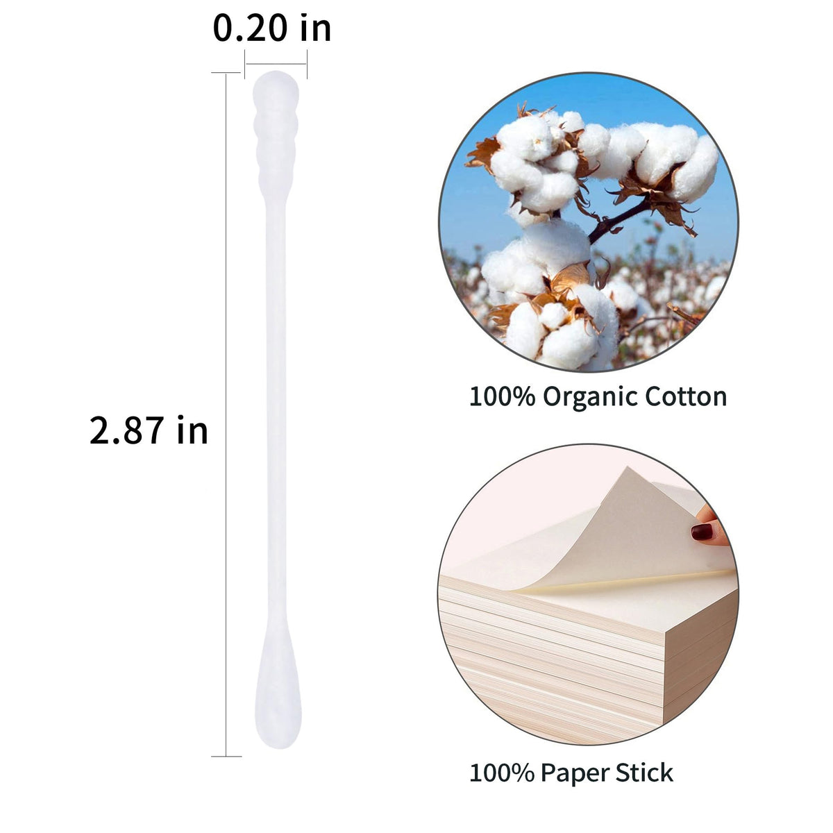 Cotton Swabs Spiral - HOMEFOX Official Product Imagery - 4