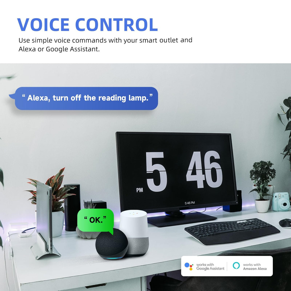 Smart Wall Outlet TR Receptacle Alexa Google 2 4 G WiFi ETL - junlit Official Imagery - 3