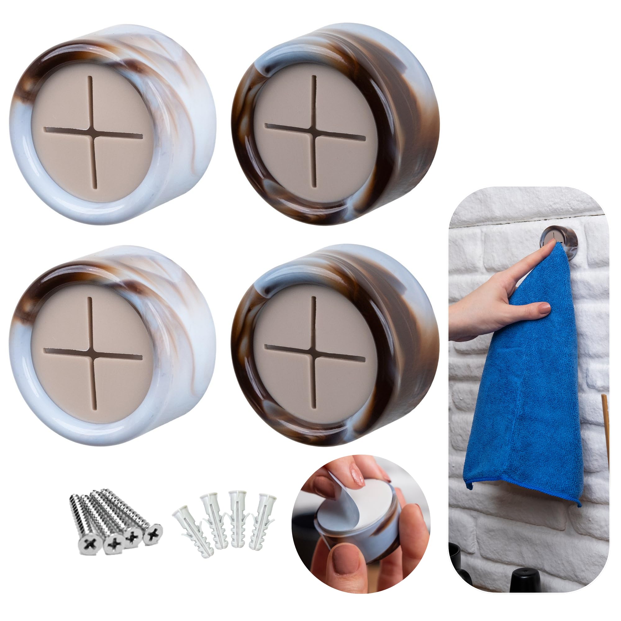 HEFA Towel Hooks, Towel Holder, Dish Towel Holder, Kitchen Organizatio - View 3