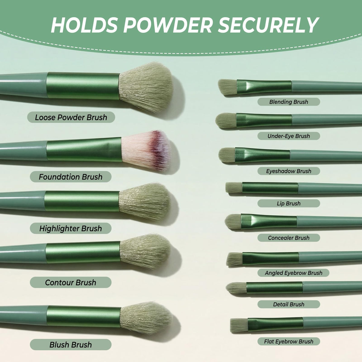 10 Sets Makeup Brushes with 13 Travel Size Brushes Pouch - HDFCLUP Official Imagery - 8