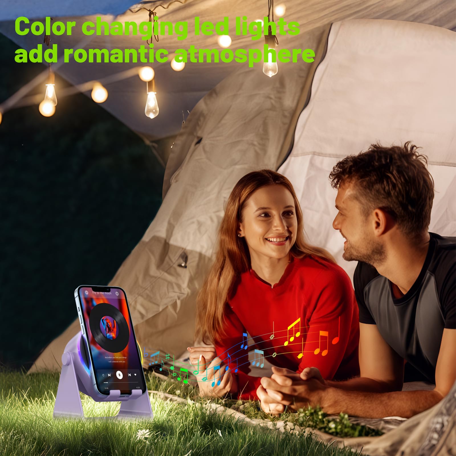 Dohelly Wireless Induction Speaker,Bluetooth Speaker with Phone Stand - Dohelly Official Product View 7