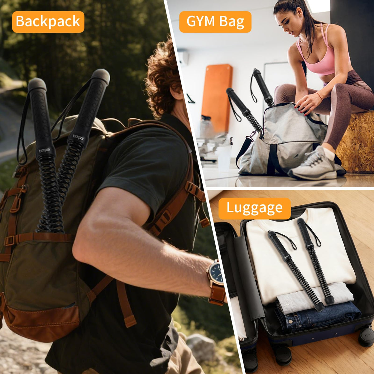 Portable Heavy Duty Ropeless Battle Ropes for Home Gym - Paoba Official Imagery - 5