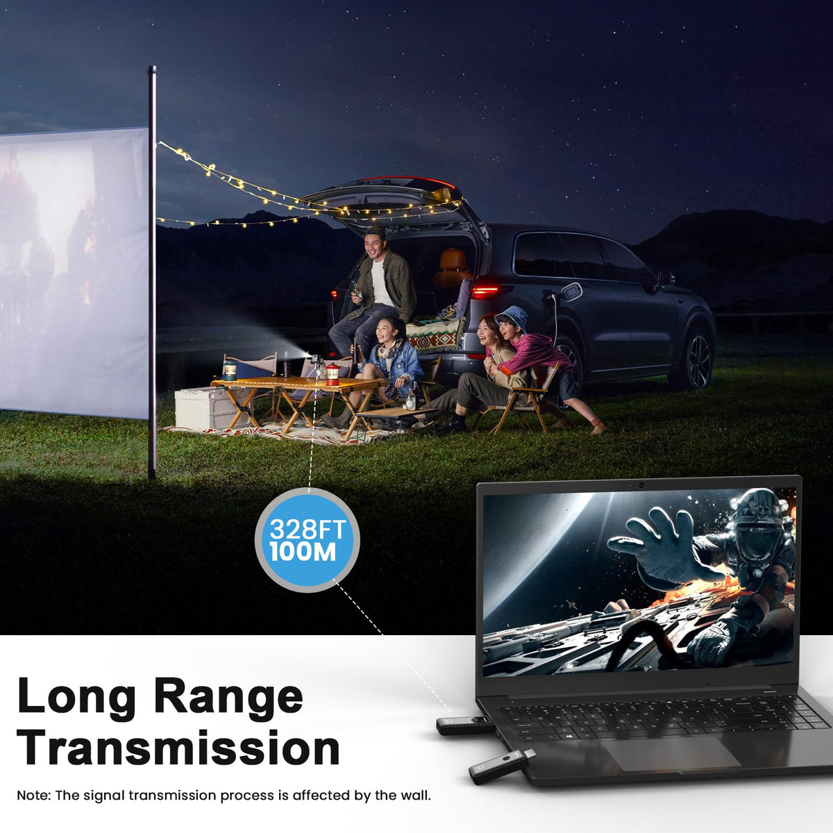 Wireless HDMI Transmitter and Receiver 328ft 100M Wireless - PWAYTEK Official Imagery - 6