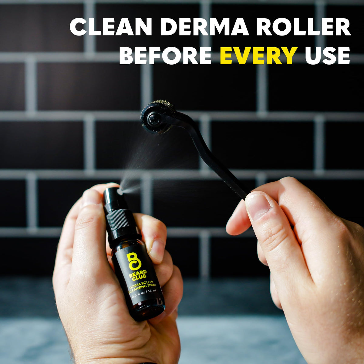 The Beard Club Derma Roller Replacement Head Cleansing Spray - The Beard Club Official Imagery - 3