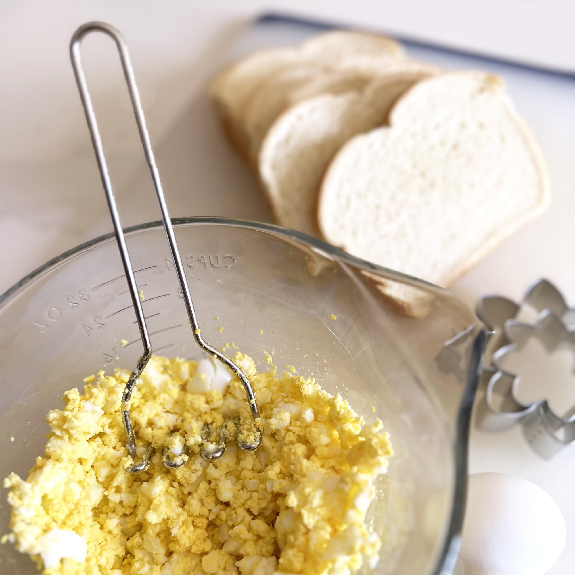 R&M Mini Potato Masher, Mini Egg Masher, Avocado Masher, Stainless Ste - View 2