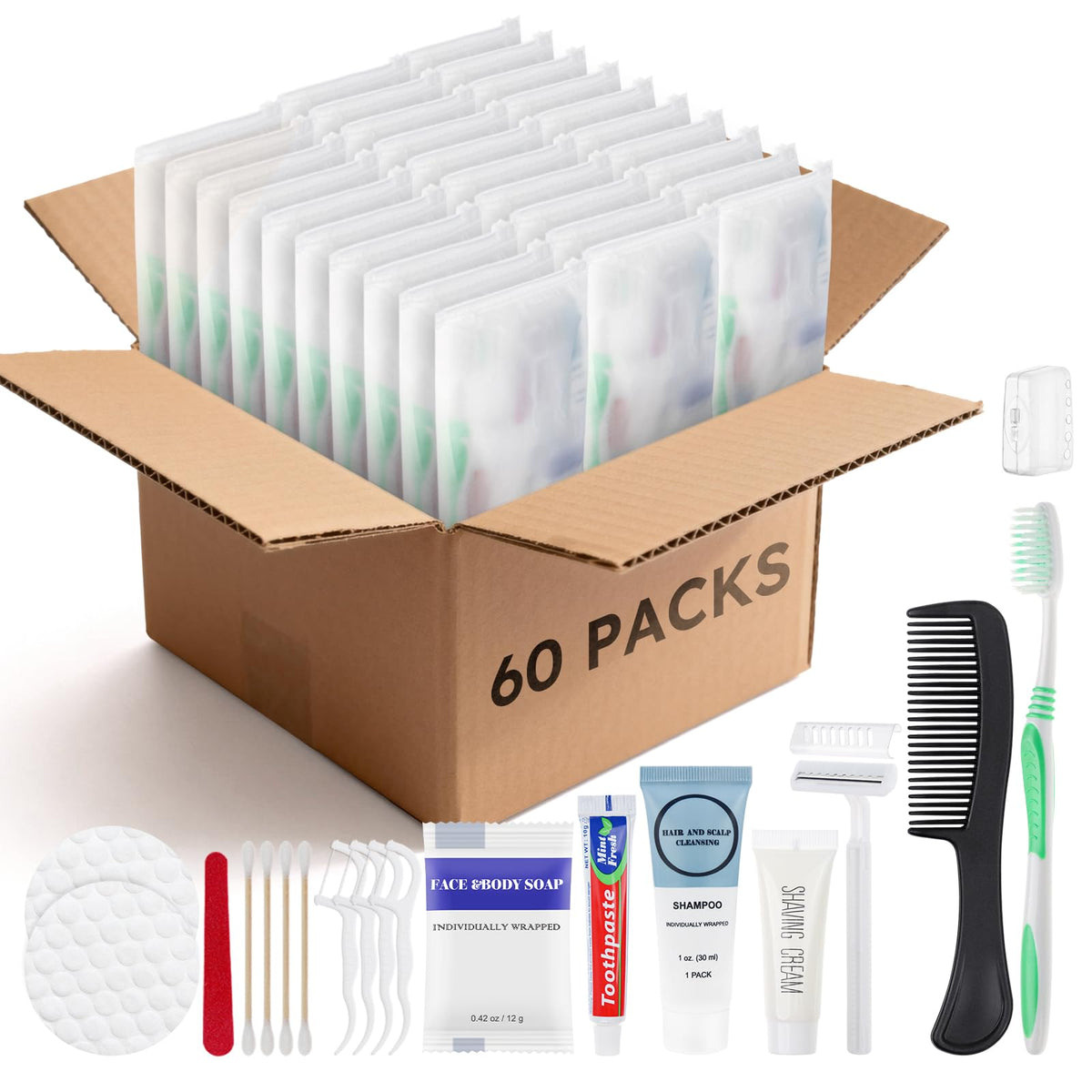 Travel Size Toiletries Bulk Homeless for Hygiene kits - Zhjianup Official Imagery - 1