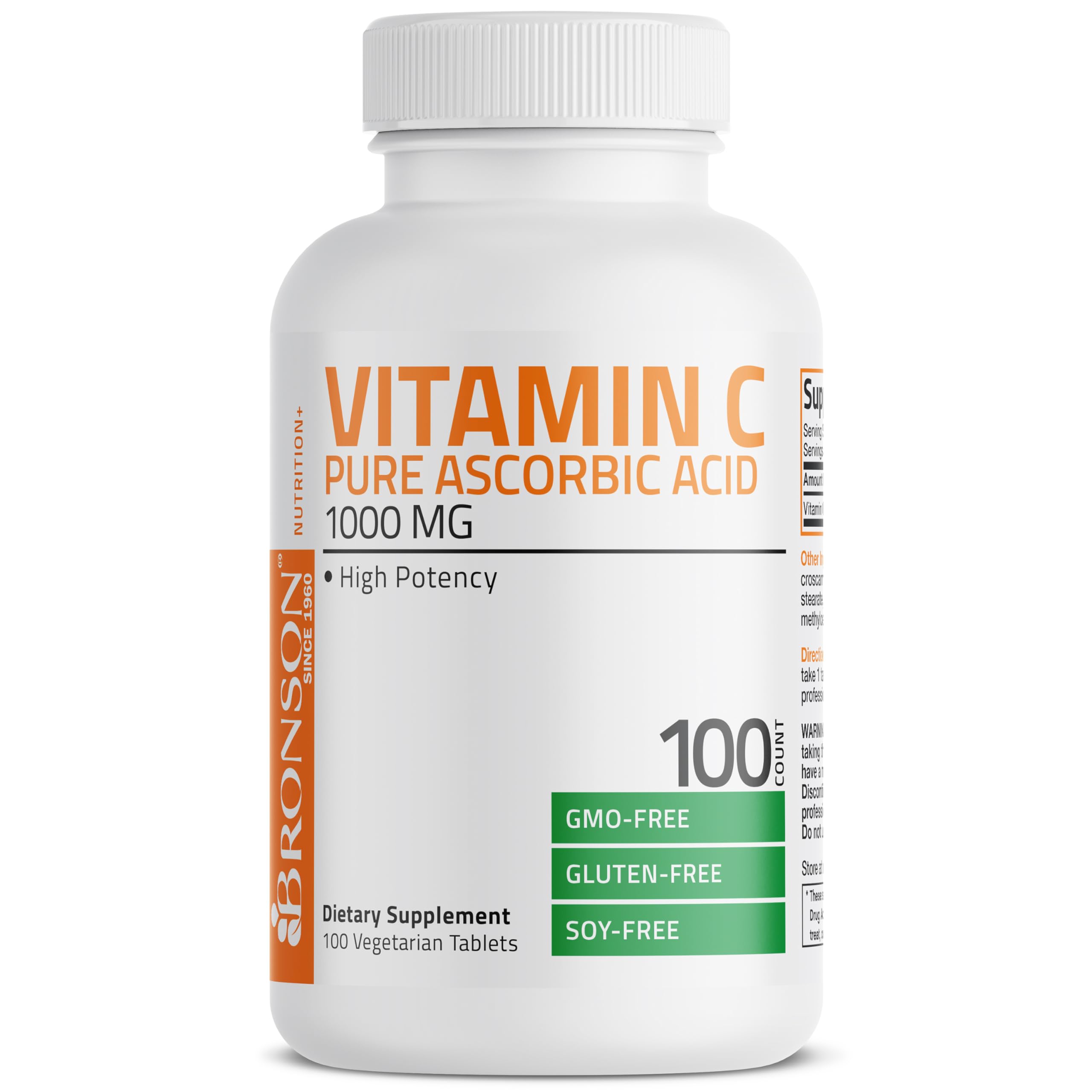 Bronson Vitamin C 1000mg Premium Non-GMO Ascorbic Acid Tablets, 1 - Bronson Official Product View 6