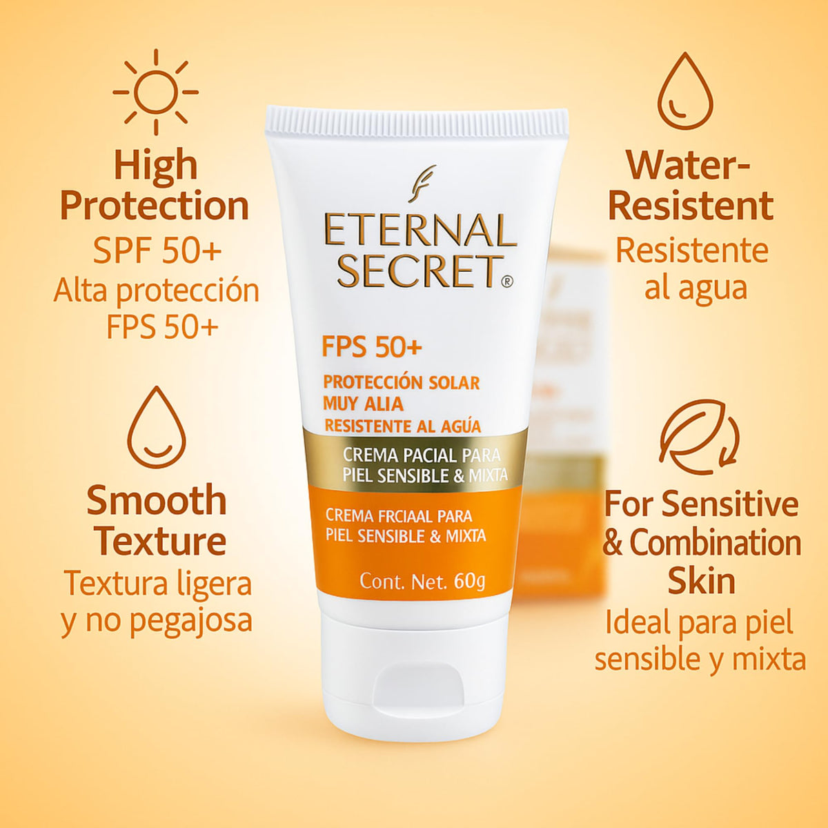 Eternal Secret High Protection Sunscreen for Face - Tu Salud Plus Official Imagery - 4