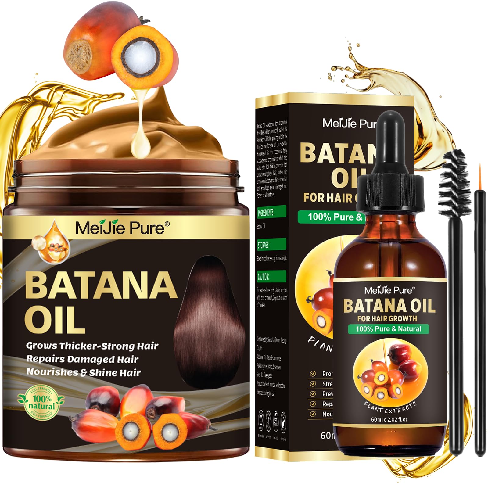 CLOTHES OF SKIN Batana Oil for Hair Growth–4Pc Set - Raw Batana Oil & Hair Mask - CLOTHES OF SKIN Official Product View 2