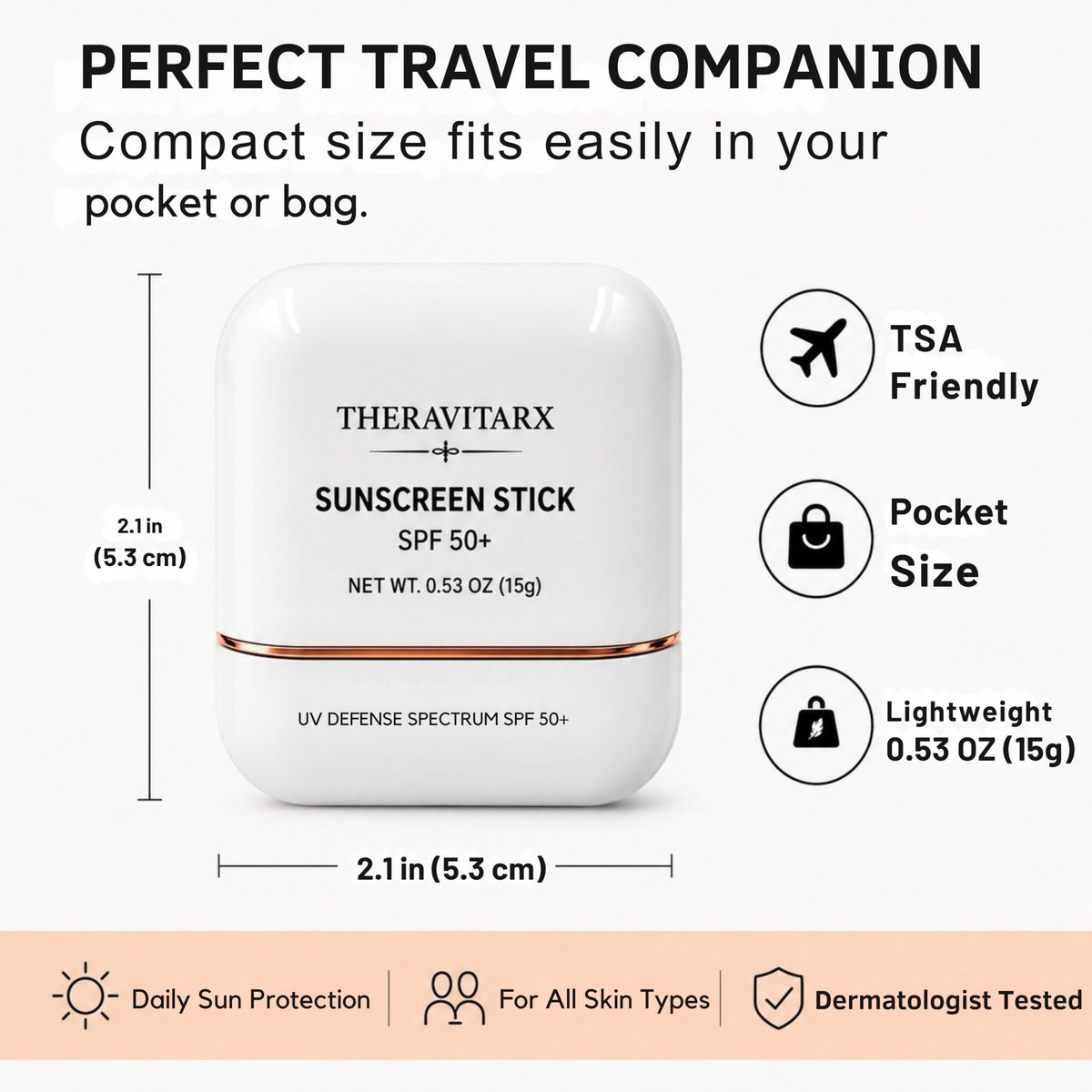 Airy Fit Sunscreen Stick SPF 50 Korean Formula Broad - THERAVITARX Official Imagery - 8