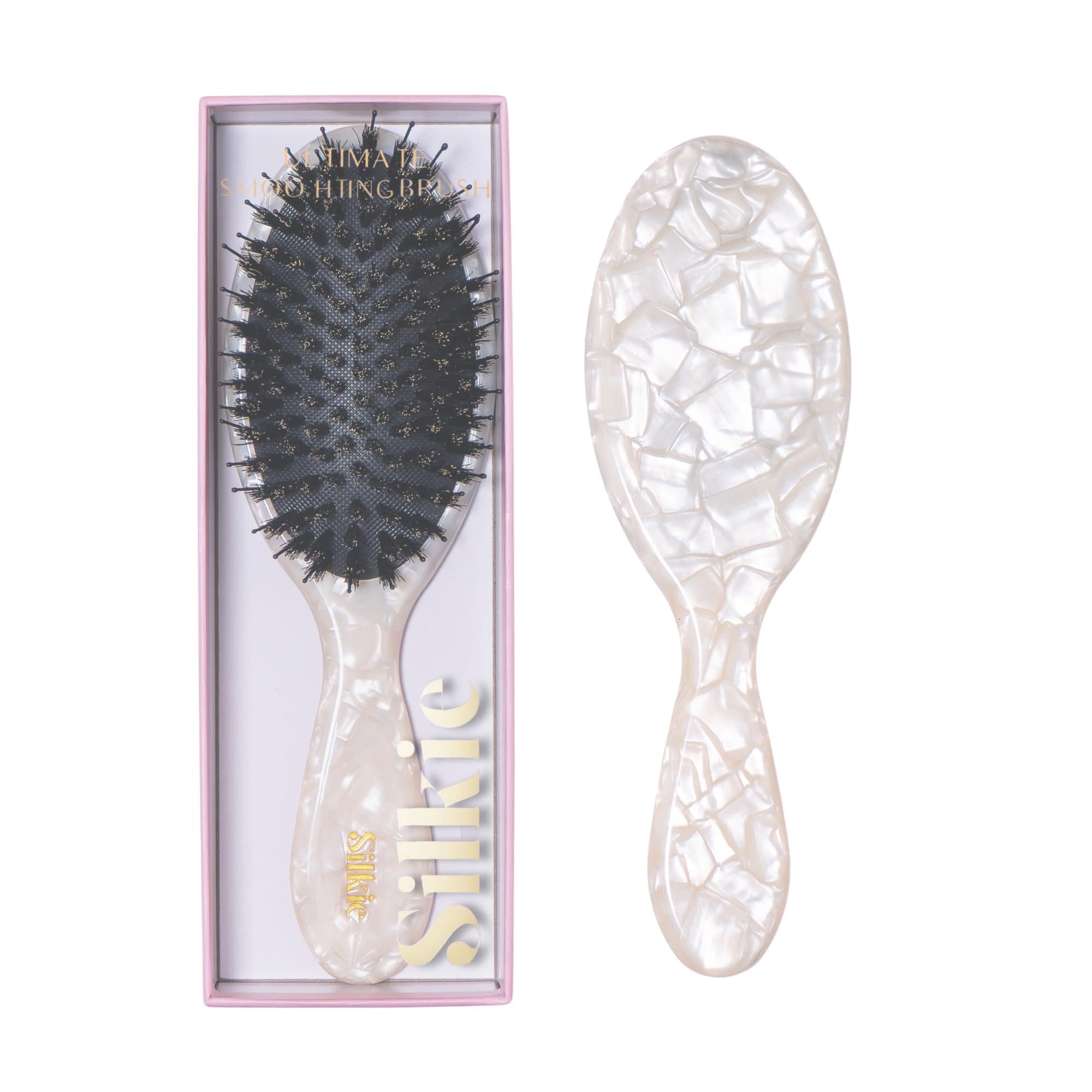Silkie Acetate Resin Ultimate Smoothing Boar Bristle Brush Shine Detan - View 9
